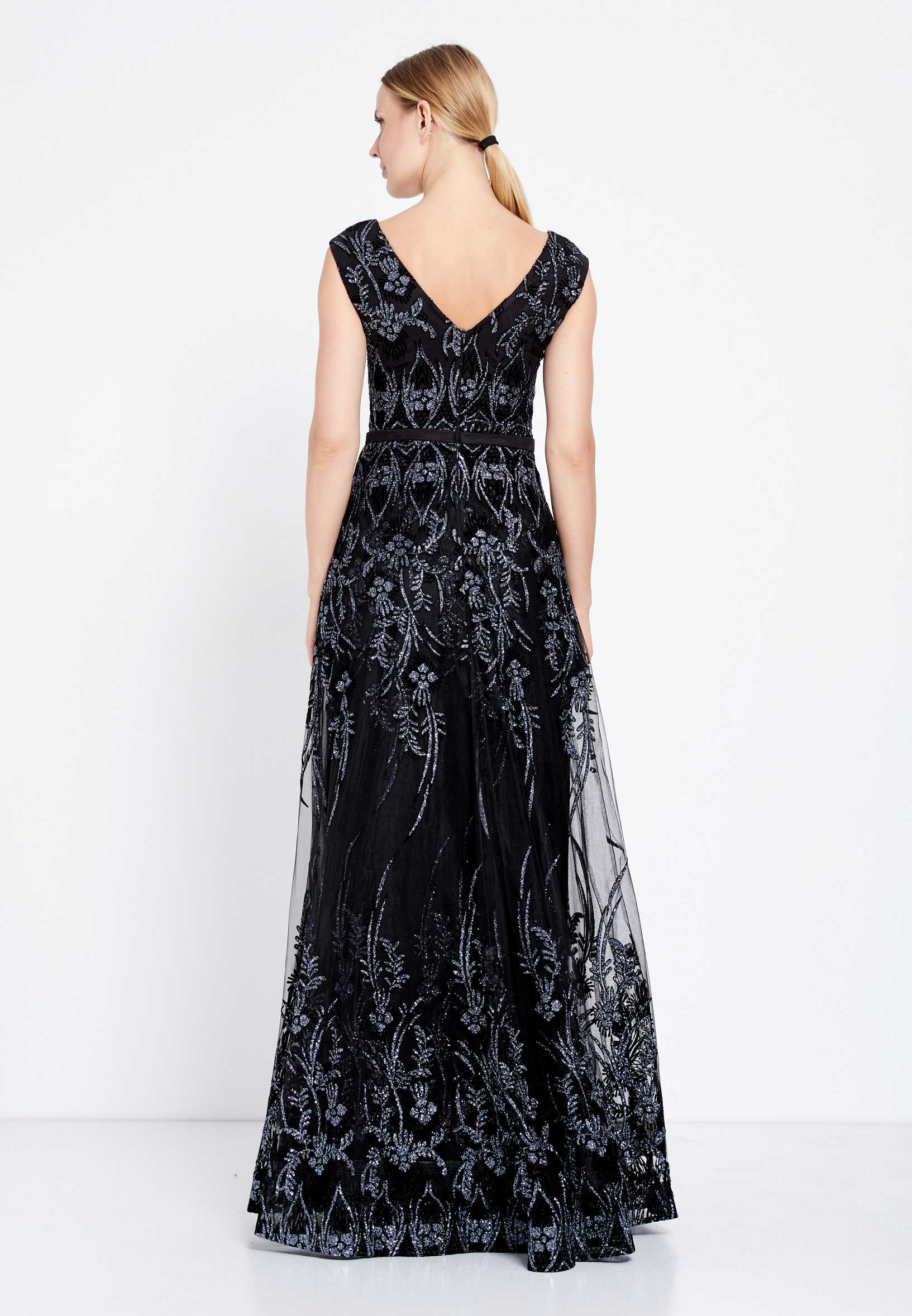 Sleeveless Maxi Tulle A - Line Regular Prom Dress rmn2603 - Image 2