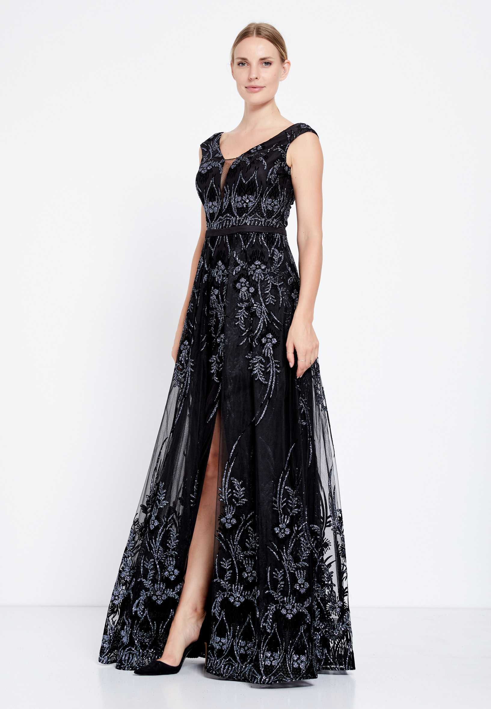 Sleeveless Maxi Tulle A - Line Regular Prom Dress rmn2603 - Image 3
