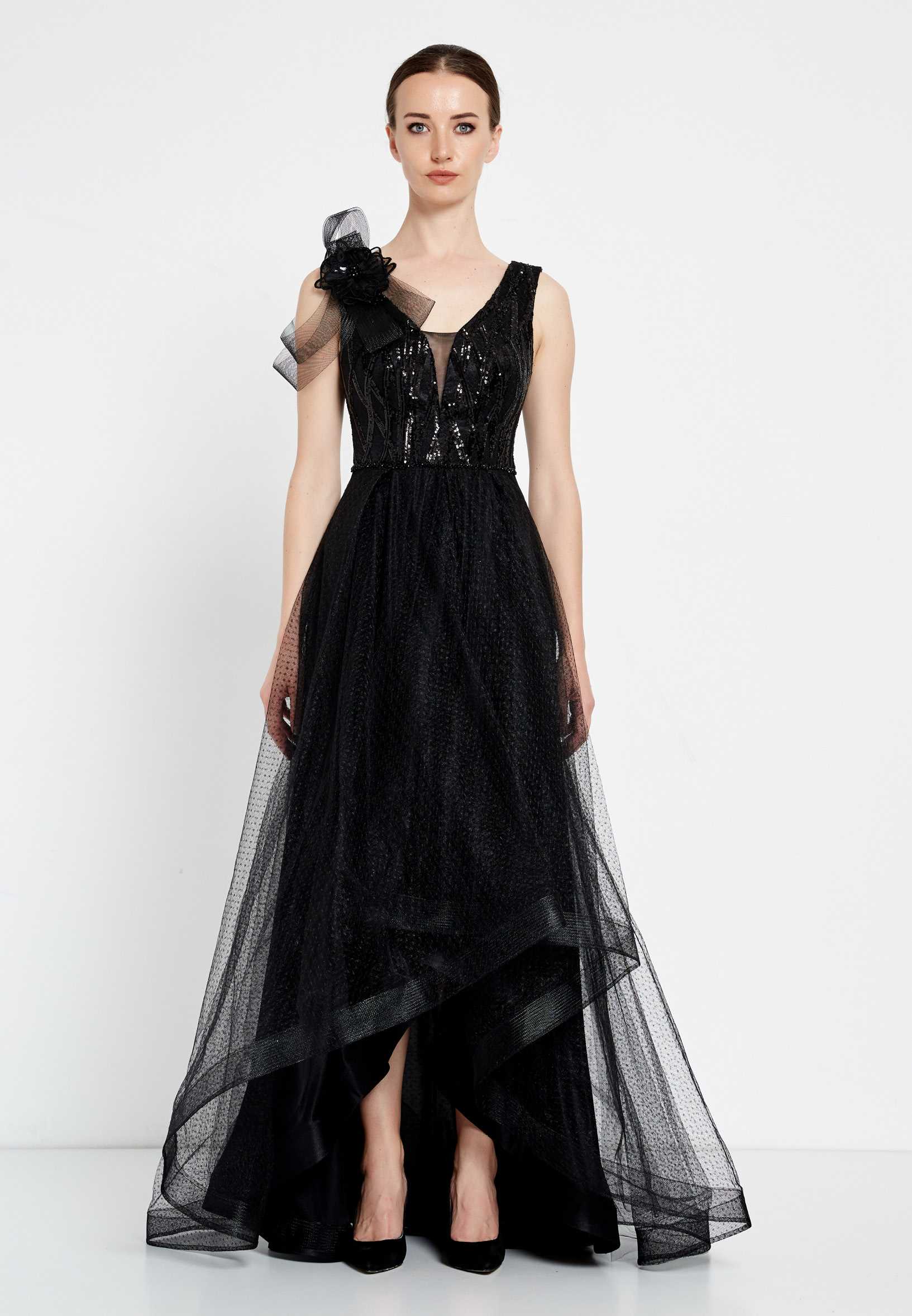 Sleeveless Maxi Tulle A - Line Regular Prom Dress rmn2923