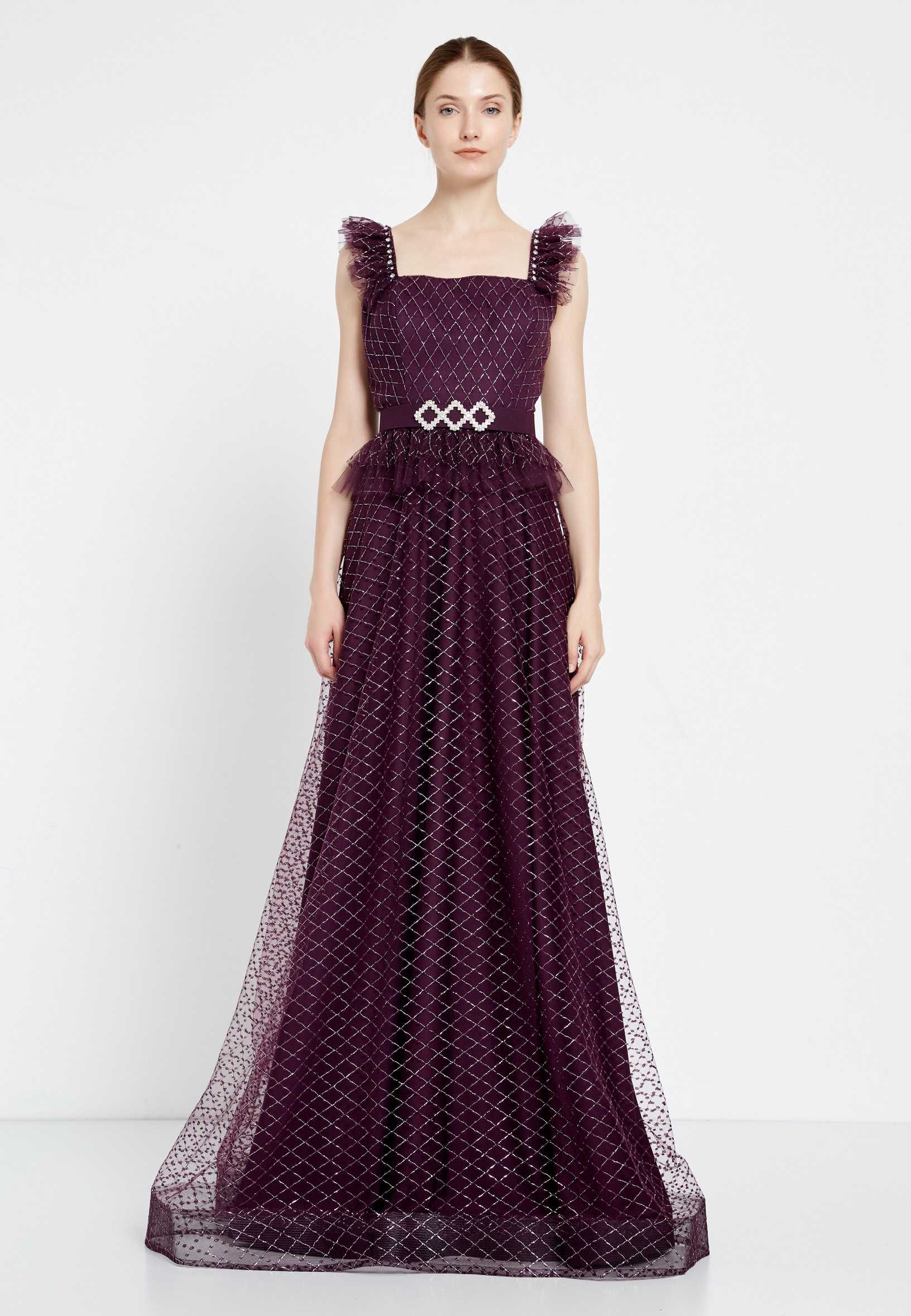 Sleeveless Maxi Tulle A - Line Regular Prom Dress rmn2971 - Image 25