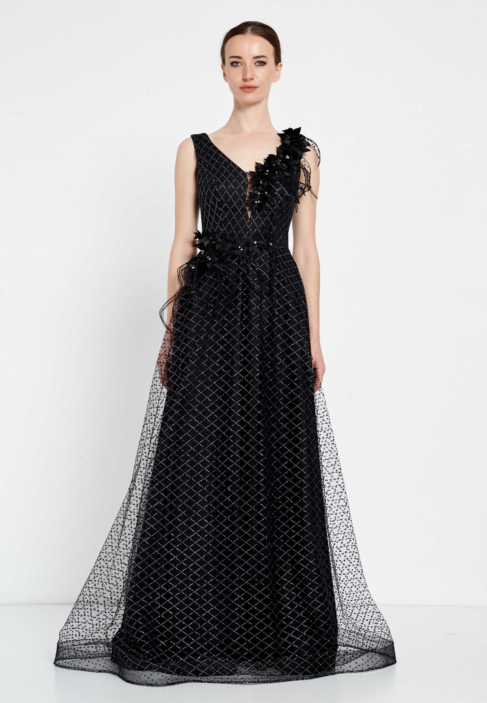 Sleeveless Maxi Tulle A - Line Regular Prom Dress rmn2973