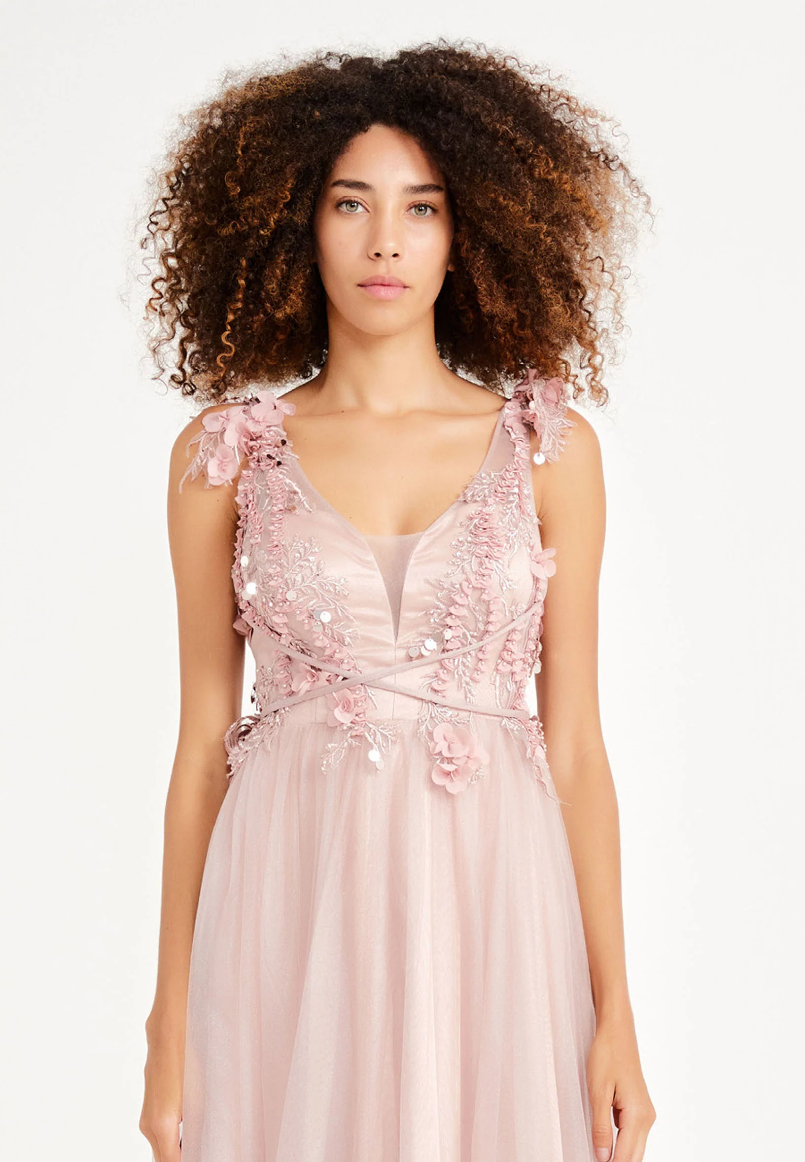 Sleeveless Maxi Tulle A - Line Regular Prom Dress rmn3078 - Image 16