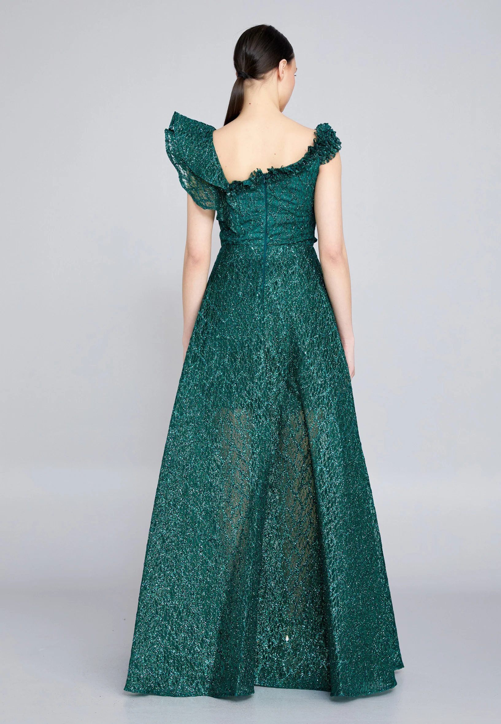 Sleeveless Maxi Tulle A - Line Regular Prom Dress rmn3166 - Image 10