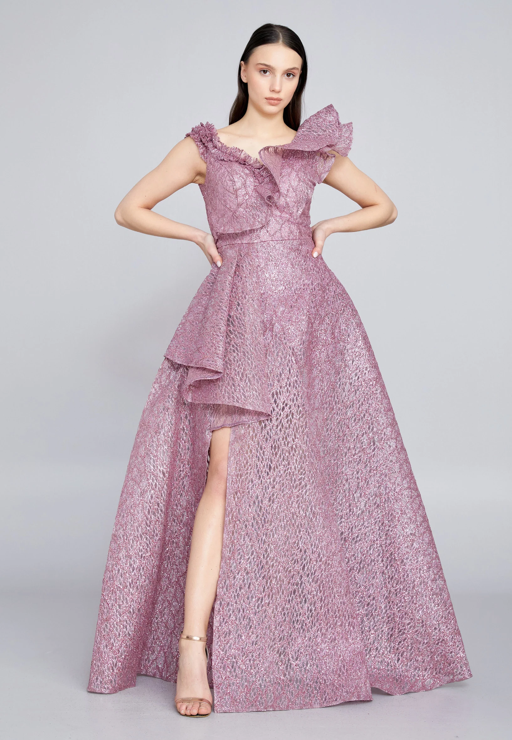 Sleeveless Maxi Tulle A - Line Regular Prom Dress rmn3166 - Image 13