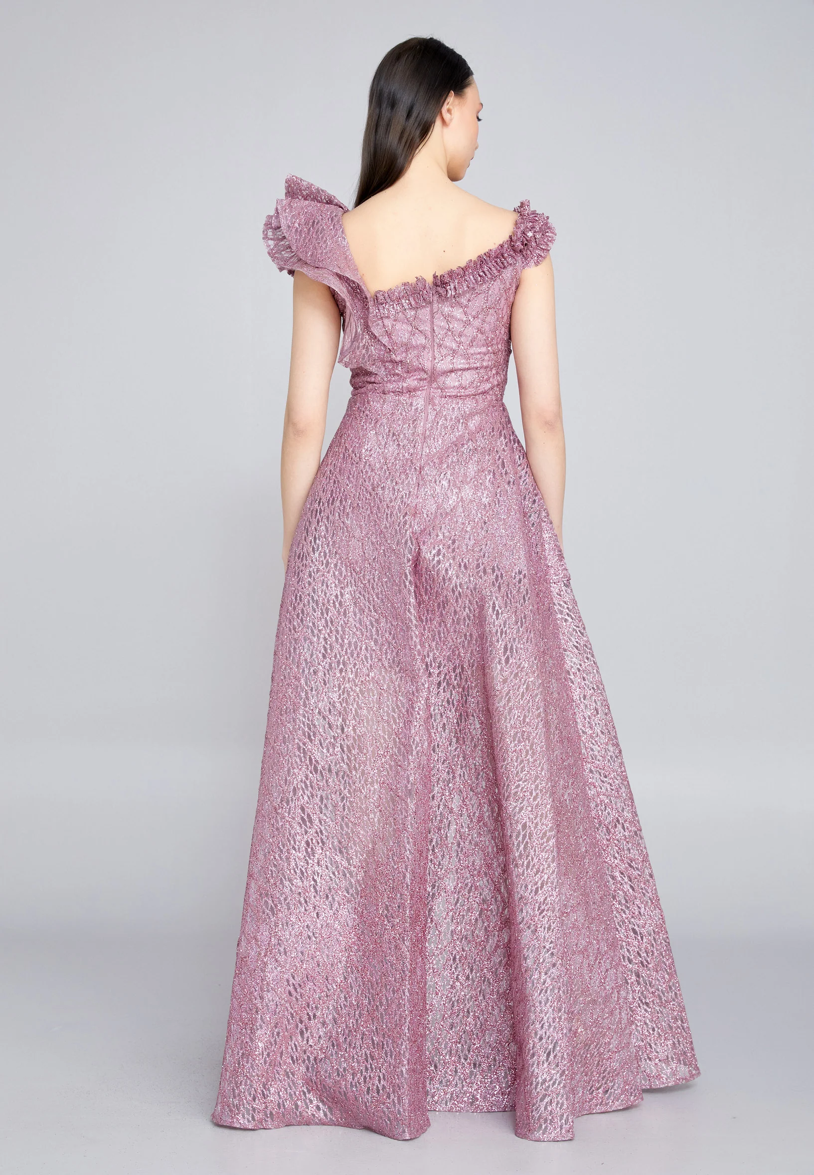Sleeveless Maxi Tulle A - Line Regular Prom Dress rmn3166 - Image 14