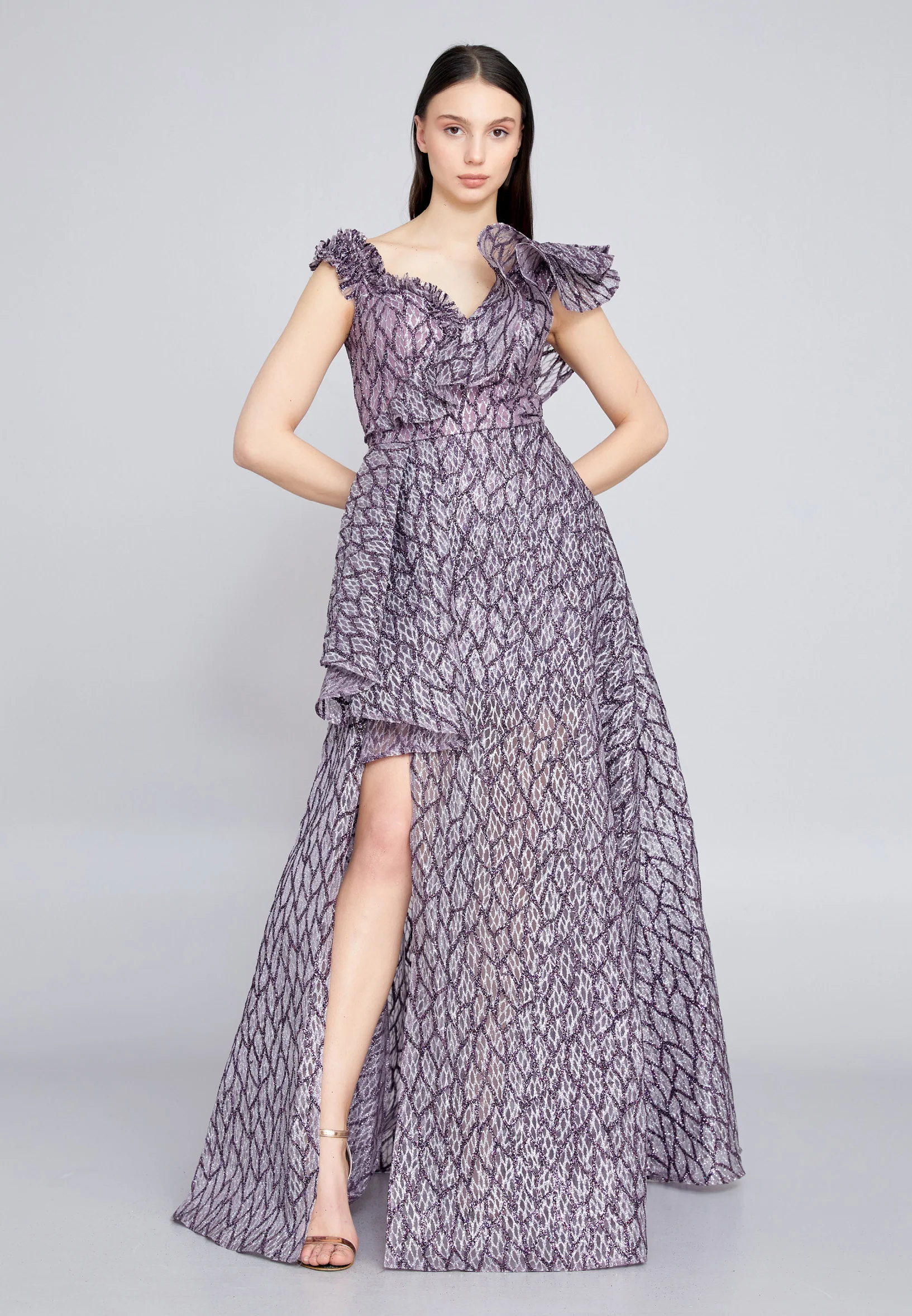 Sleeveless Maxi Tulle A - Line Regular Prom Dress rmn3166 - Image 17