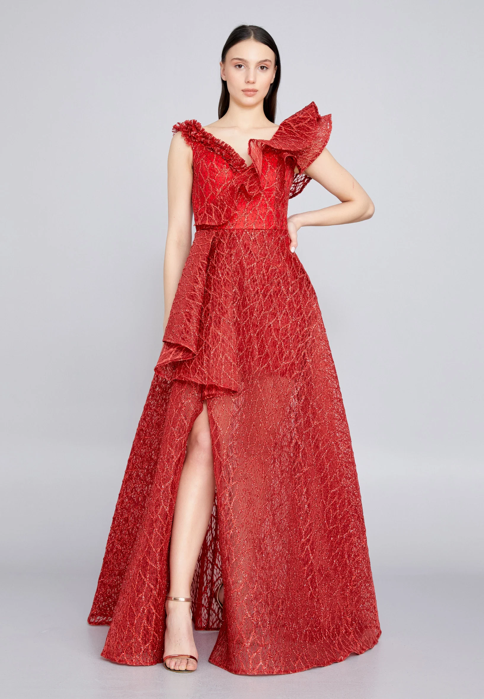 Sleeveless Maxi Tulle A - Line Regular Prom Dress rmn3166 - Image 21