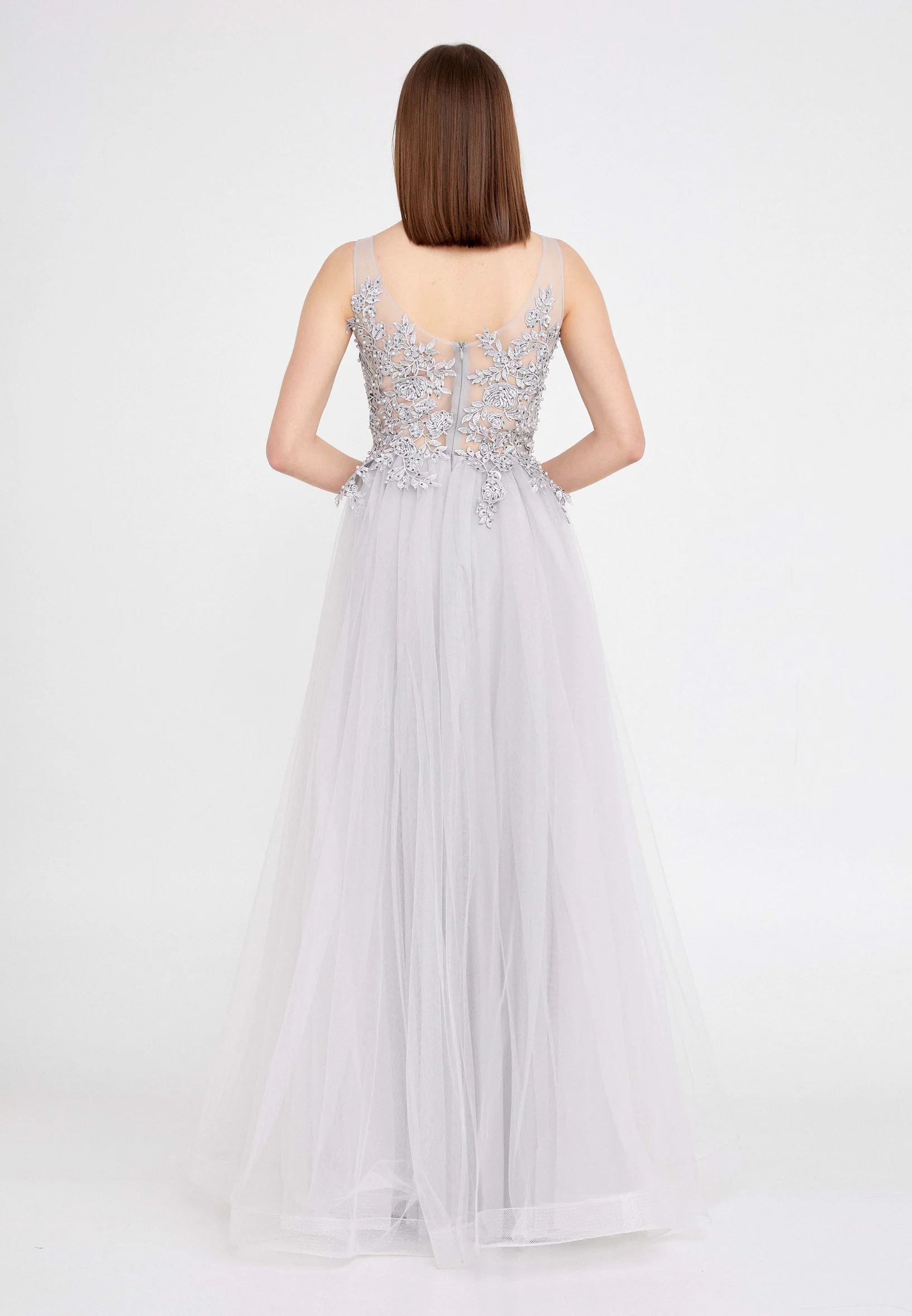 Sleeveless Maxi Tulle A - Line Regular Prom Dress ses2022 - Image 14