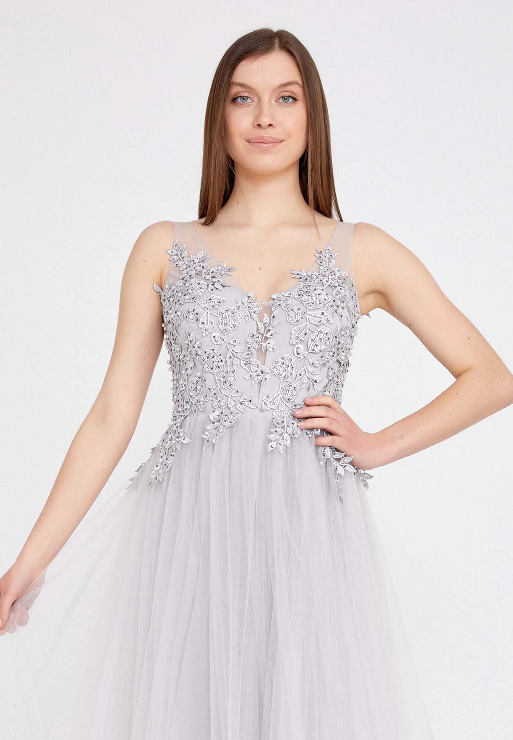 Sleeveless Maxi Tulle A - Line Regular Prom Dress ses2022 - Image 16