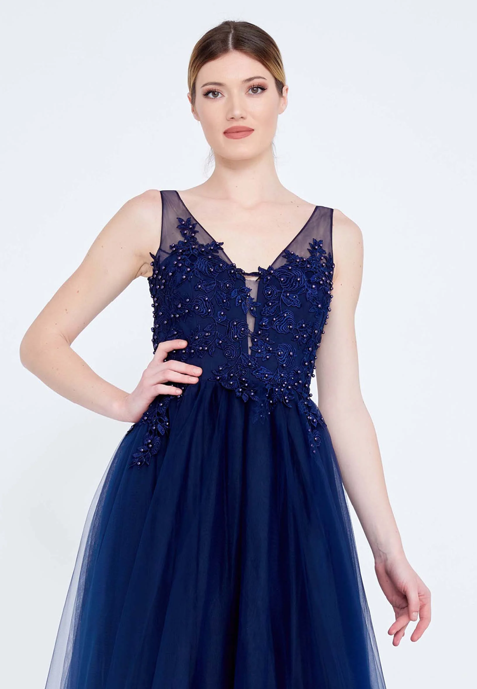 Sleeveless Maxi Tulle A - Line Regular Prom Dress ses2022 - Image 24