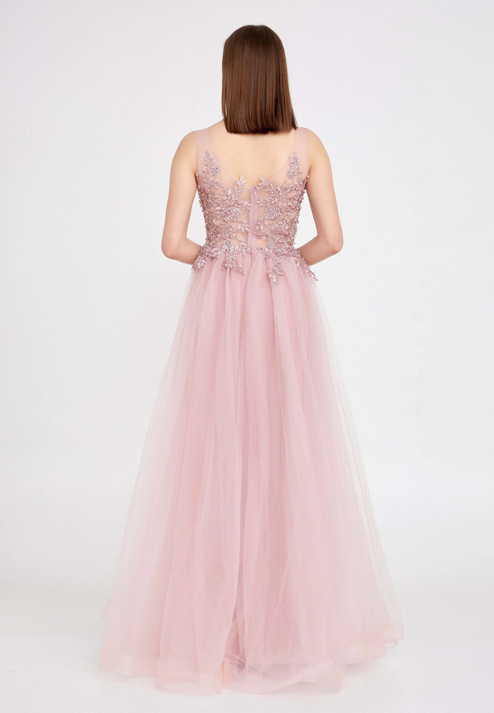 Sleeveless Maxi Tulle A - Line Regular Prom Dress ses2022 - Image 26