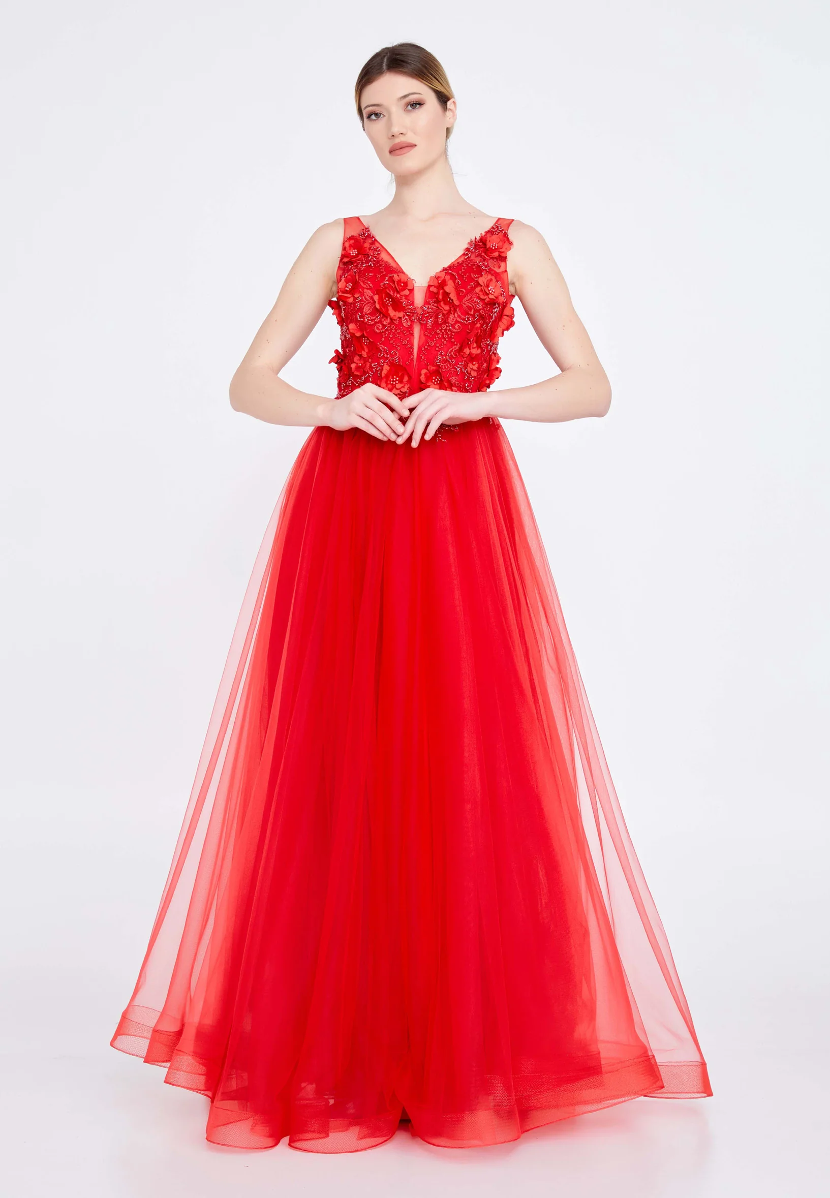 Sleeveless Maxi Tulle A - Line Regular Prom Dress ses2022 - Image 29
