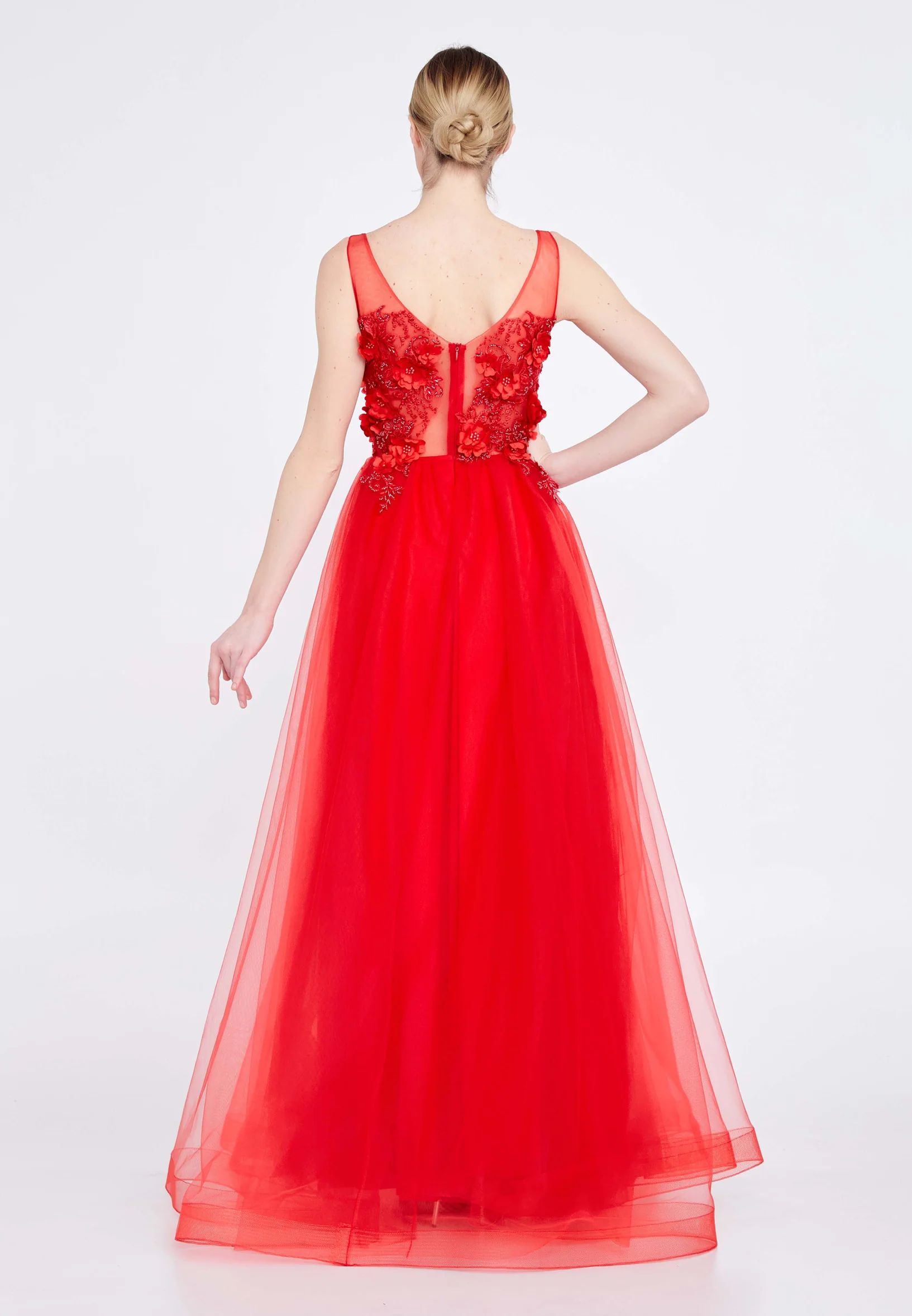 Sleeveless Maxi Tulle A - Line Regular Prom Dress ses2022 - Image 30