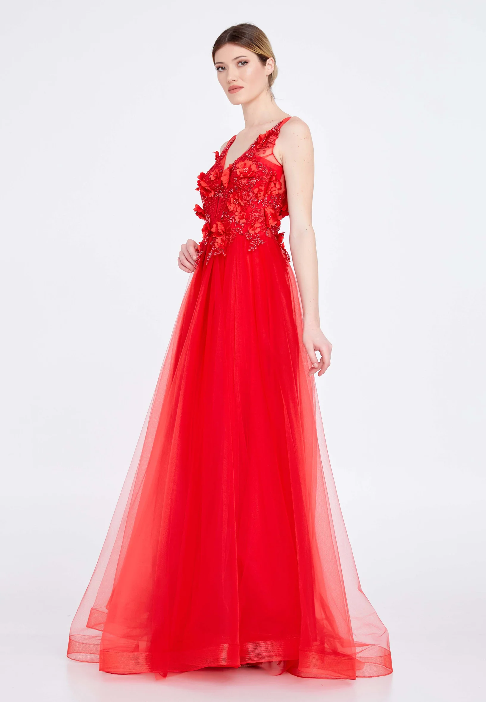 Sleeveless Maxi Tulle A - Line Regular Prom Dress ses2022 - Image 31