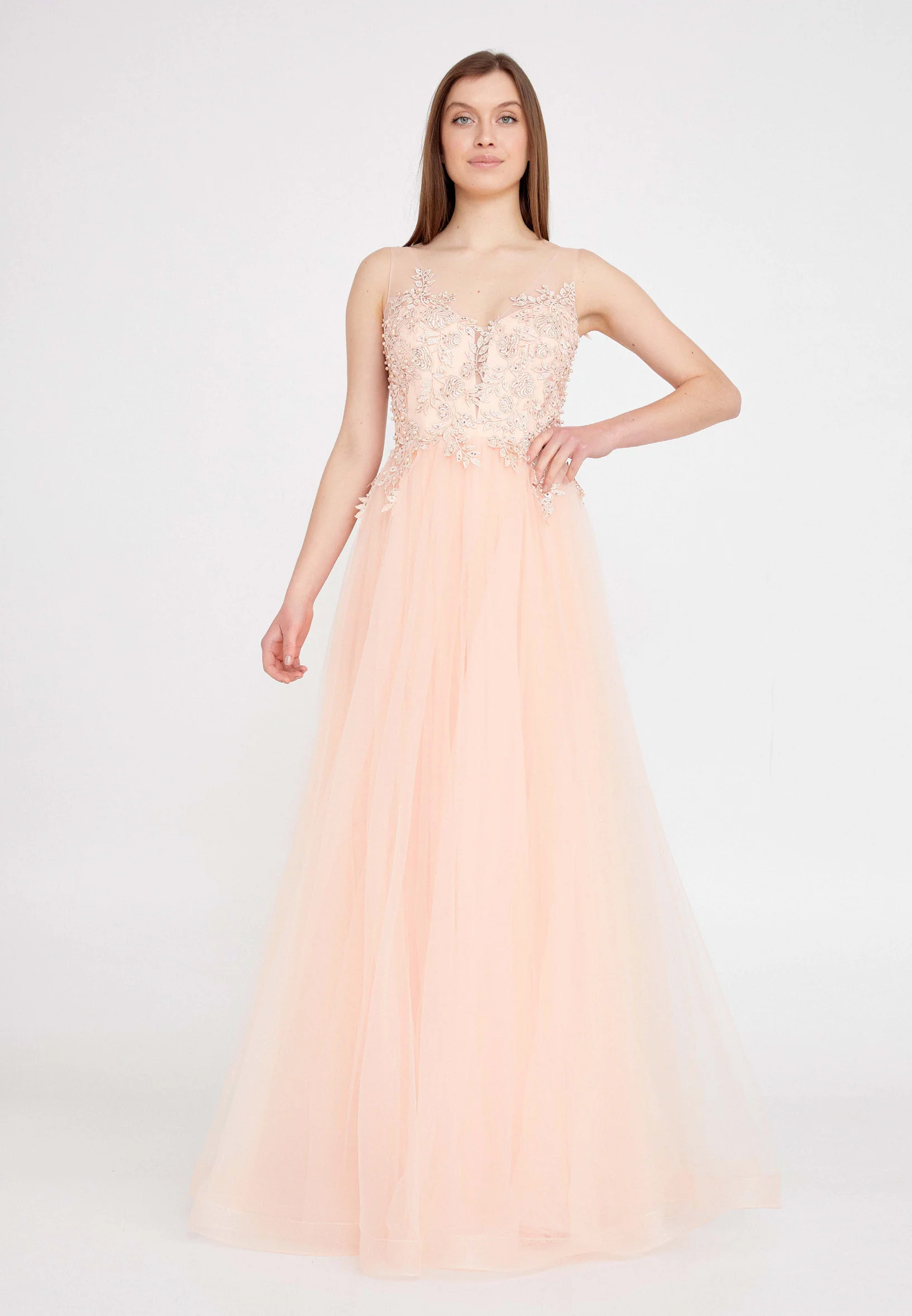Sleeveless Maxi Tulle A - Line Regular Prom Dress ses2022 - Image 33