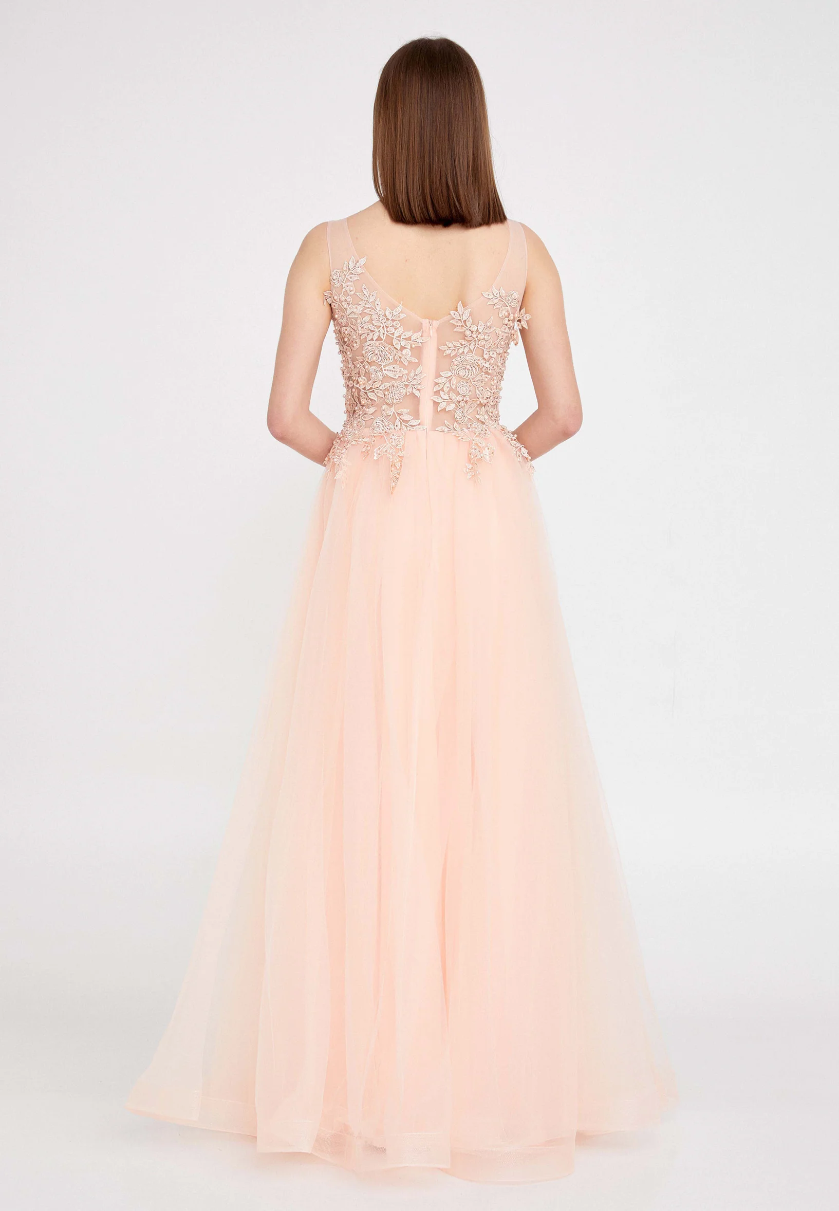 Sleeveless Maxi Tulle A - Line Regular Prom Dress ses2022 - Image 34