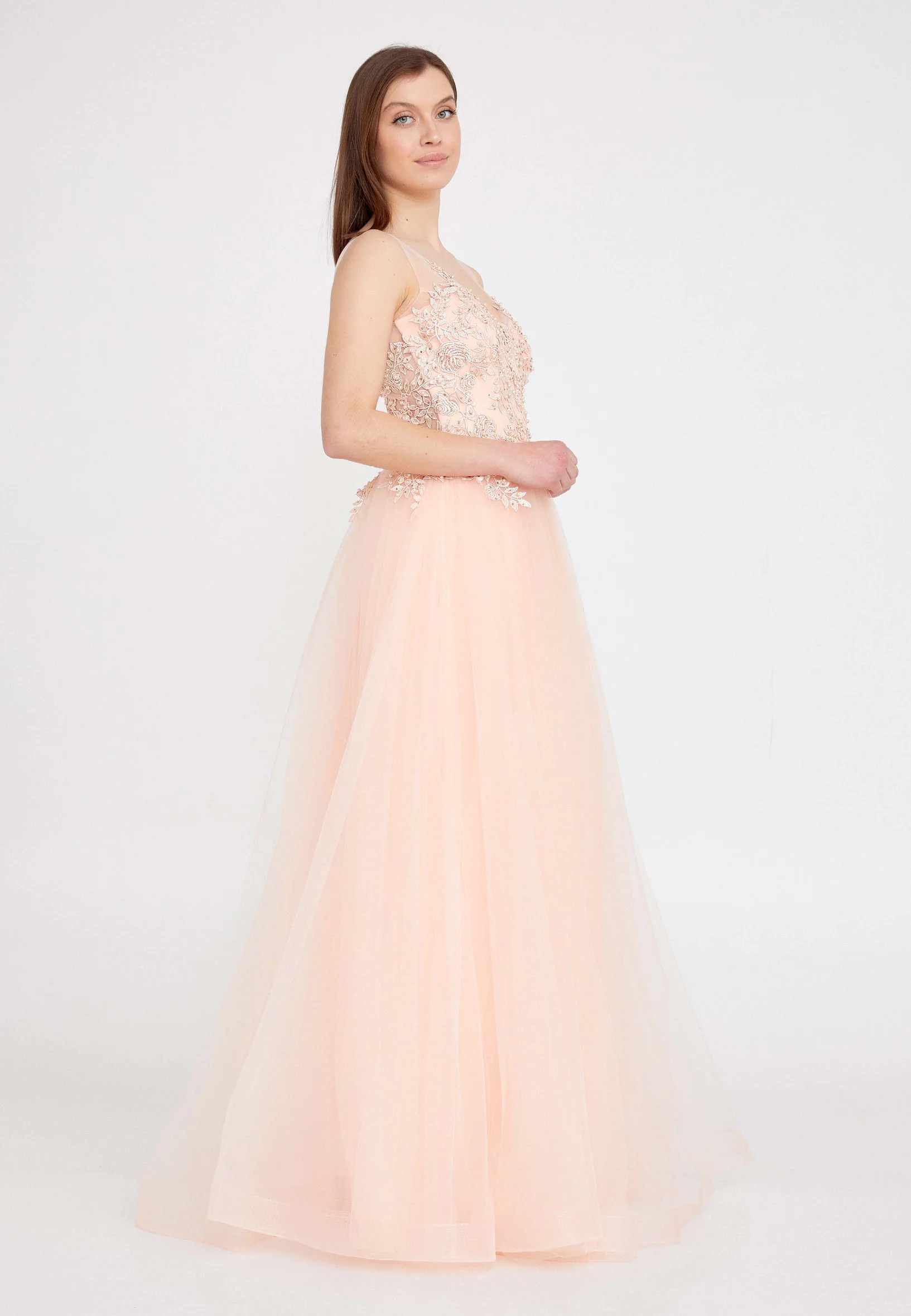 Sleeveless Maxi Tulle A - Line Regular Prom Dress ses2022 - Image 35