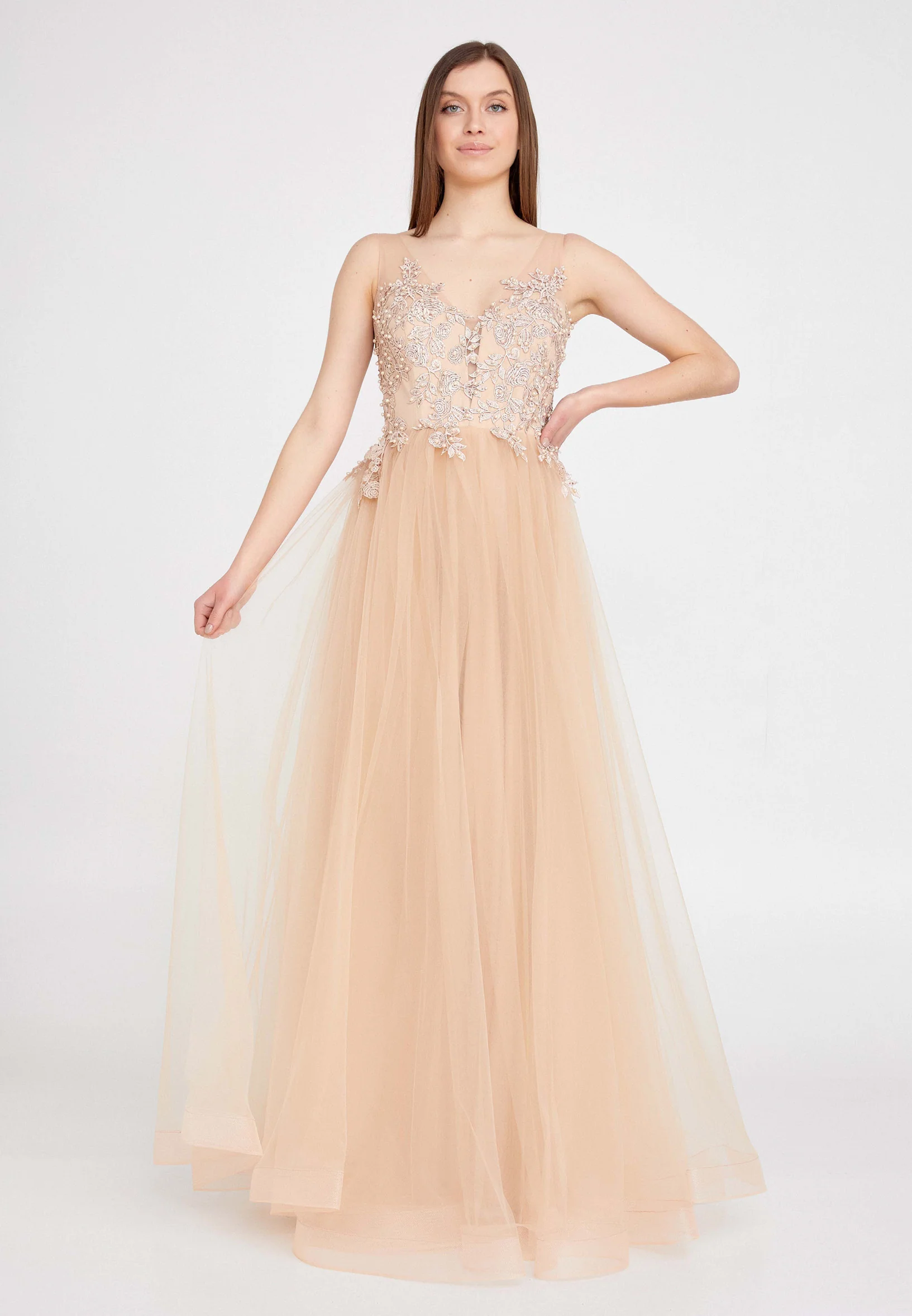 Sleeveless Maxi Tulle A - Line Regular Prom Dress ses2022 - Image 37