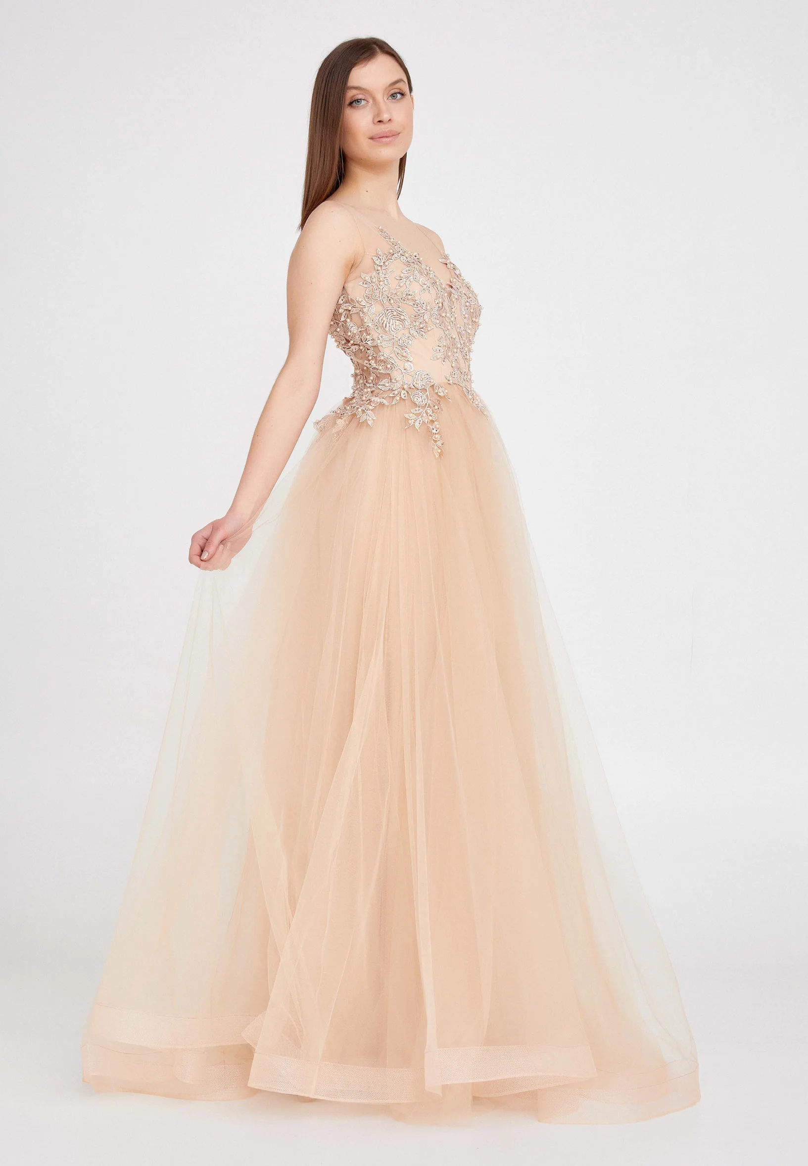 Sleeveless Maxi Tulle A - Line Regular Prom Dress ses2022 - Image 39
