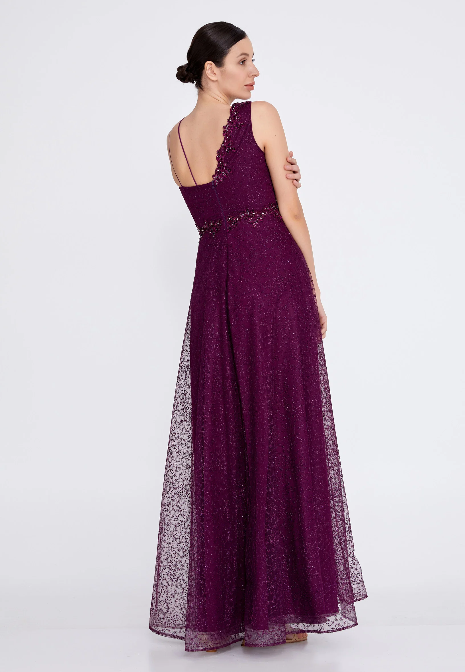Sleeveless Maxi Tulle A - Line Regular Wedding Guest Dress bql2318 - Image 6