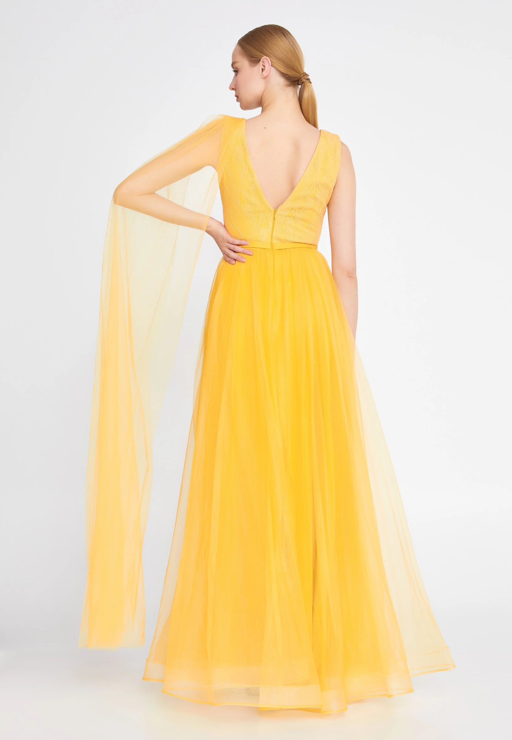 Sleeveless Maxi Tulle A - Line Regular Wedding Guest Dress cel4095 - Image 18