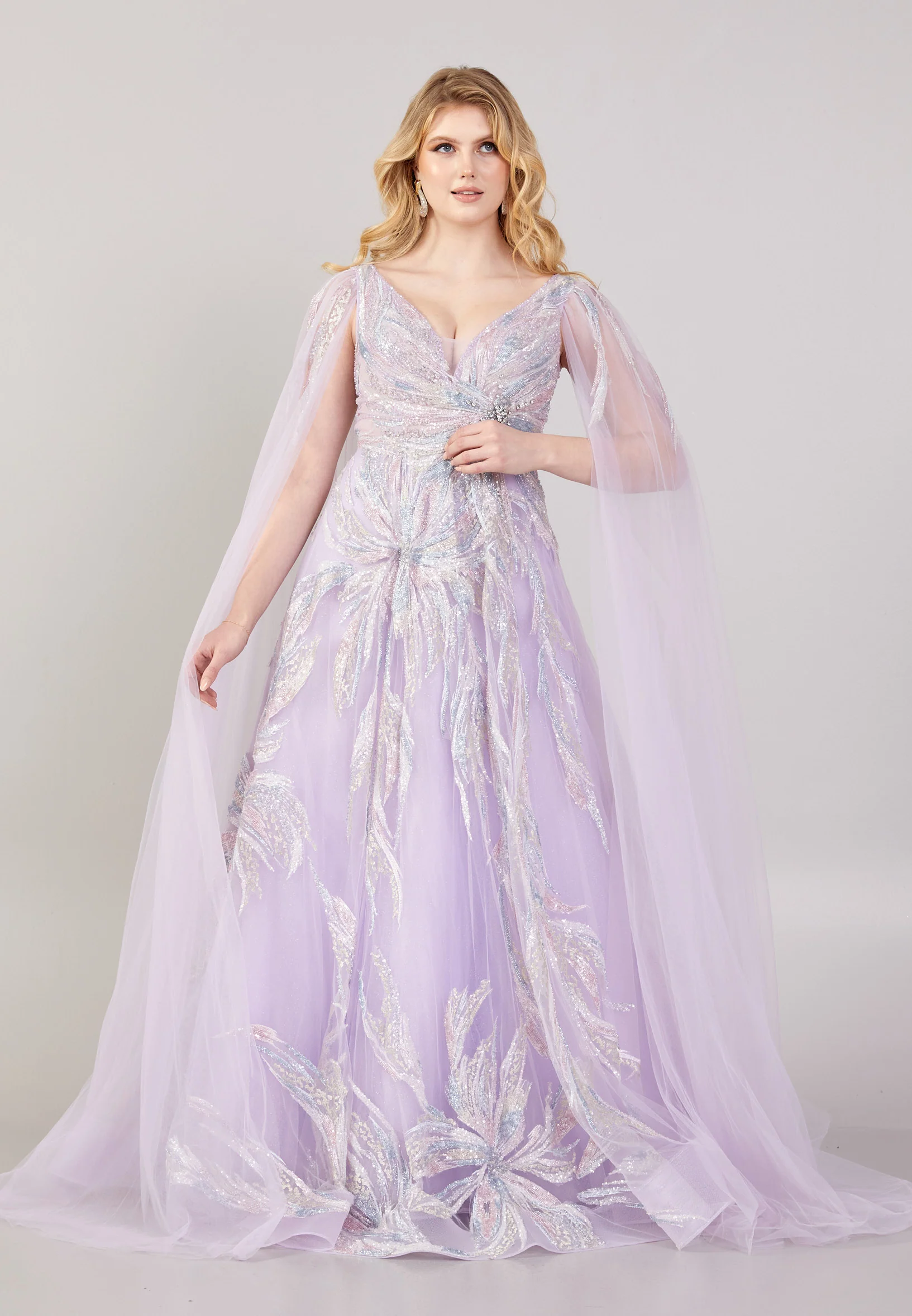 Sleeveless Maxi Tulle A - Line Regular Wedding Guest Dress mti030111 - Image 5