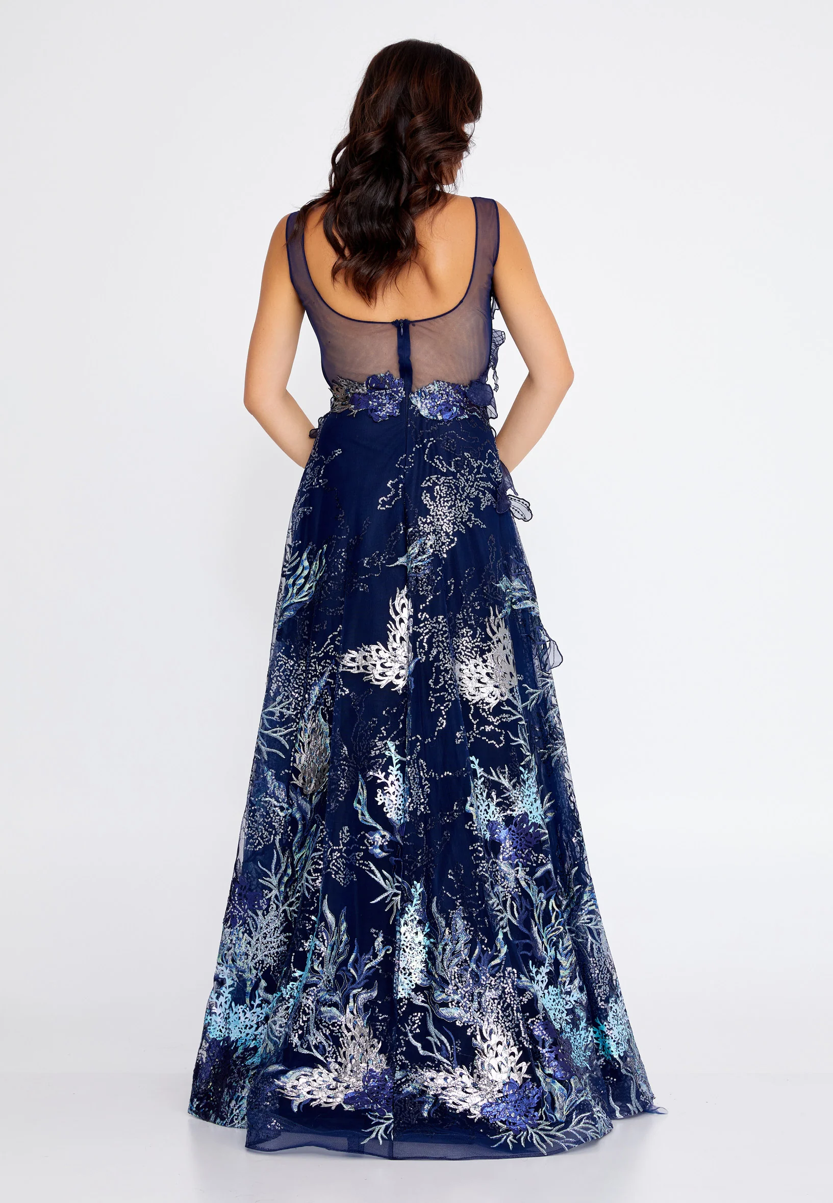 Sleeveless Maxi Tulle A - Line Regular Wedding Guest Dress pau4214 - Image 10