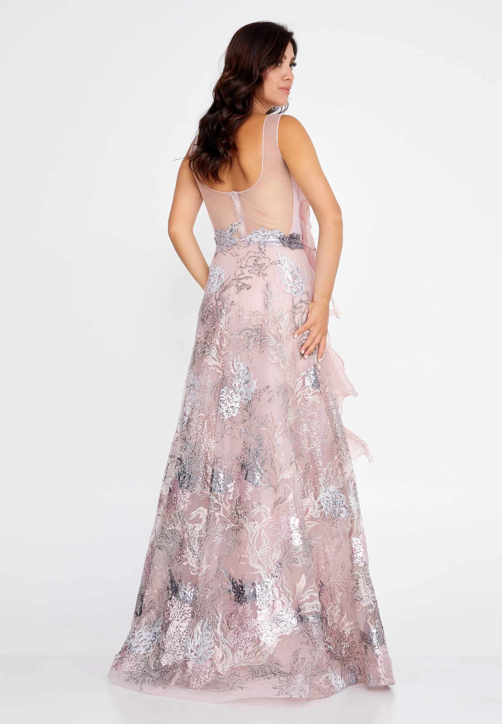 Sleeveless Maxi Tulle A - Line Regular Wedding Guest Dress pau4214 - Image 14