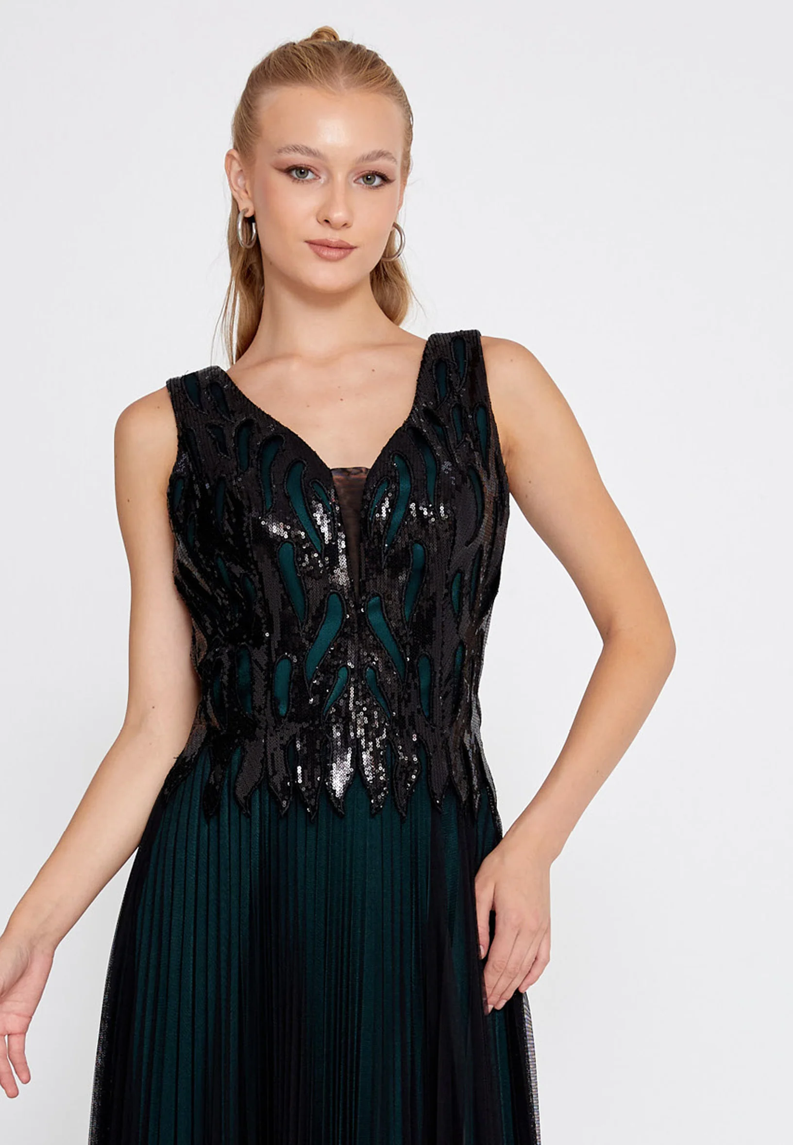 Sleeveless Maxi Tulle A - Line Regular Wedding Guest Dress rmn2970 - Image 12