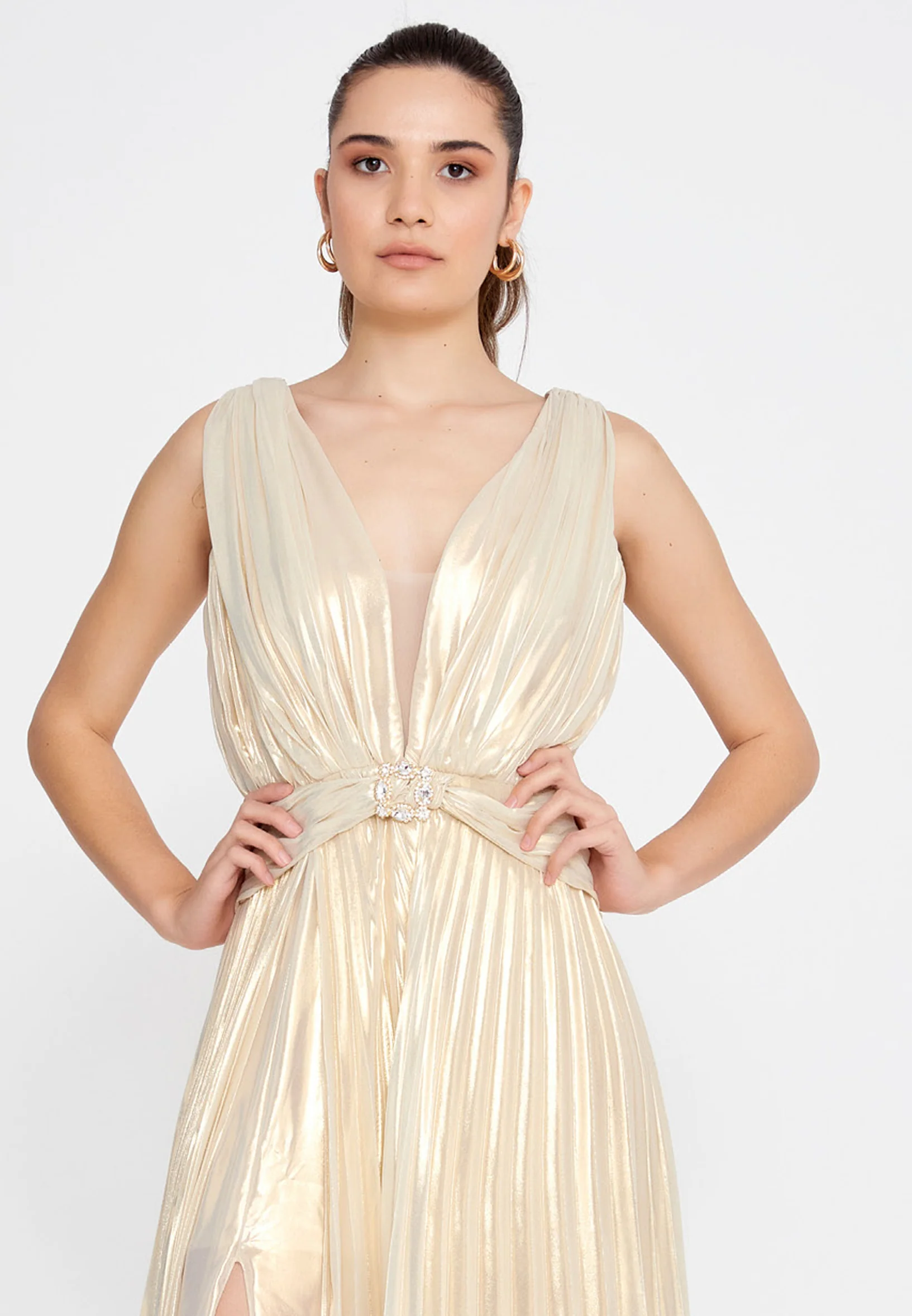 Sleeveless Maxi Tulle Column Regular Evening Dress mtn22101 - Image 12