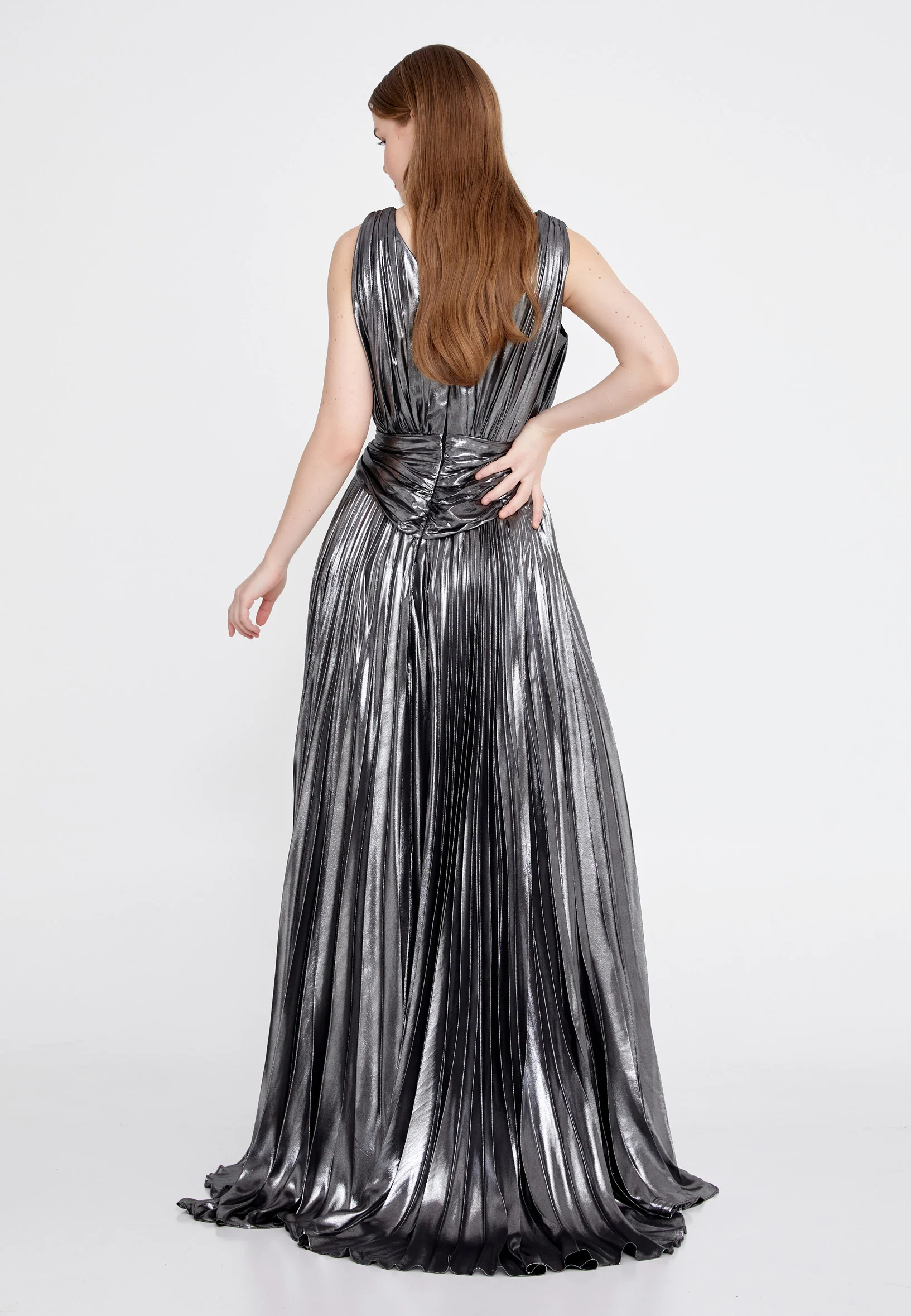 Sleeveless Maxi Tulle Column Regular Evening Dress mtn22101 - Image 6