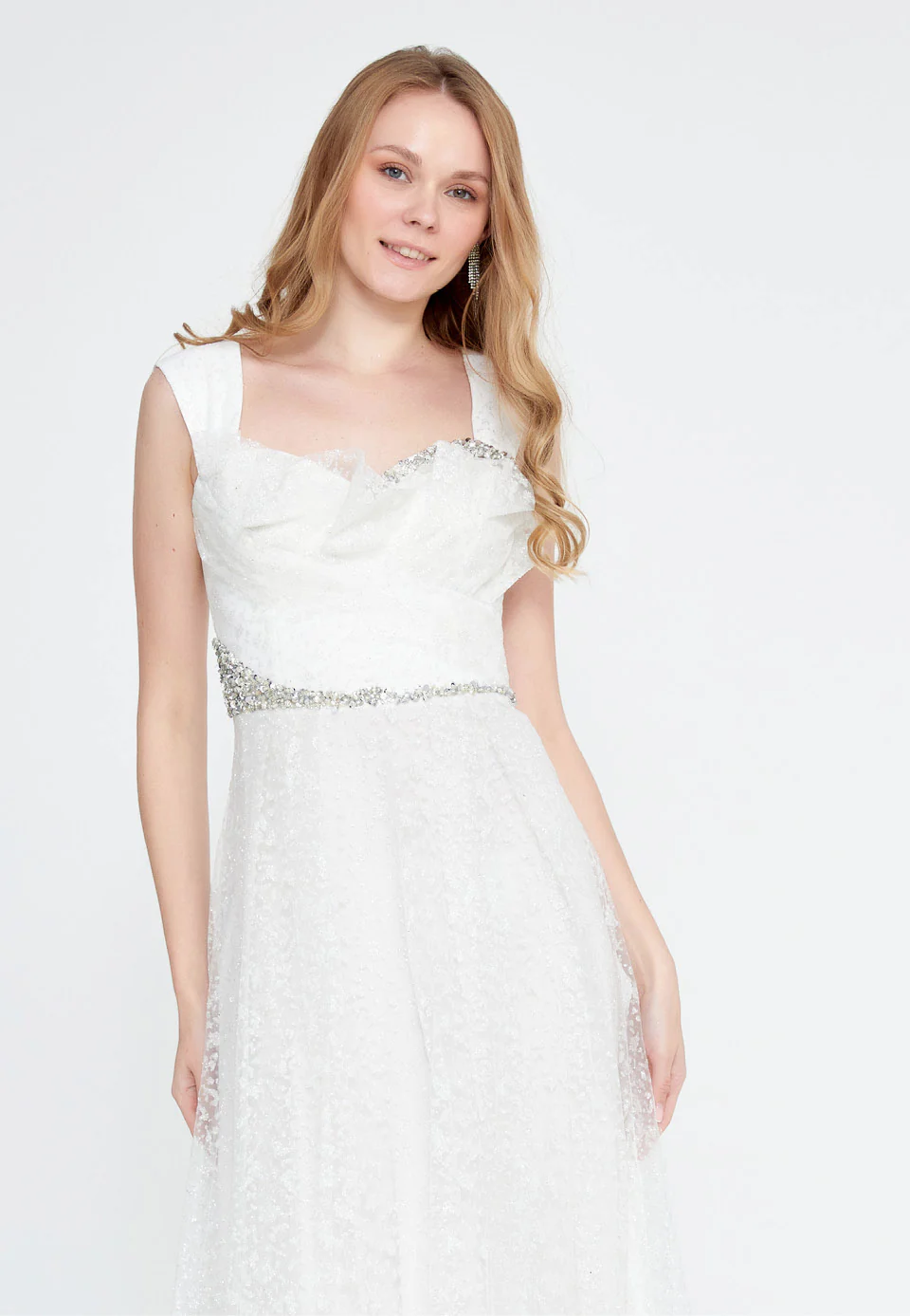 Sleeveless Maxi Tulle Column Regular Evening Dress ron7114 - Image 20