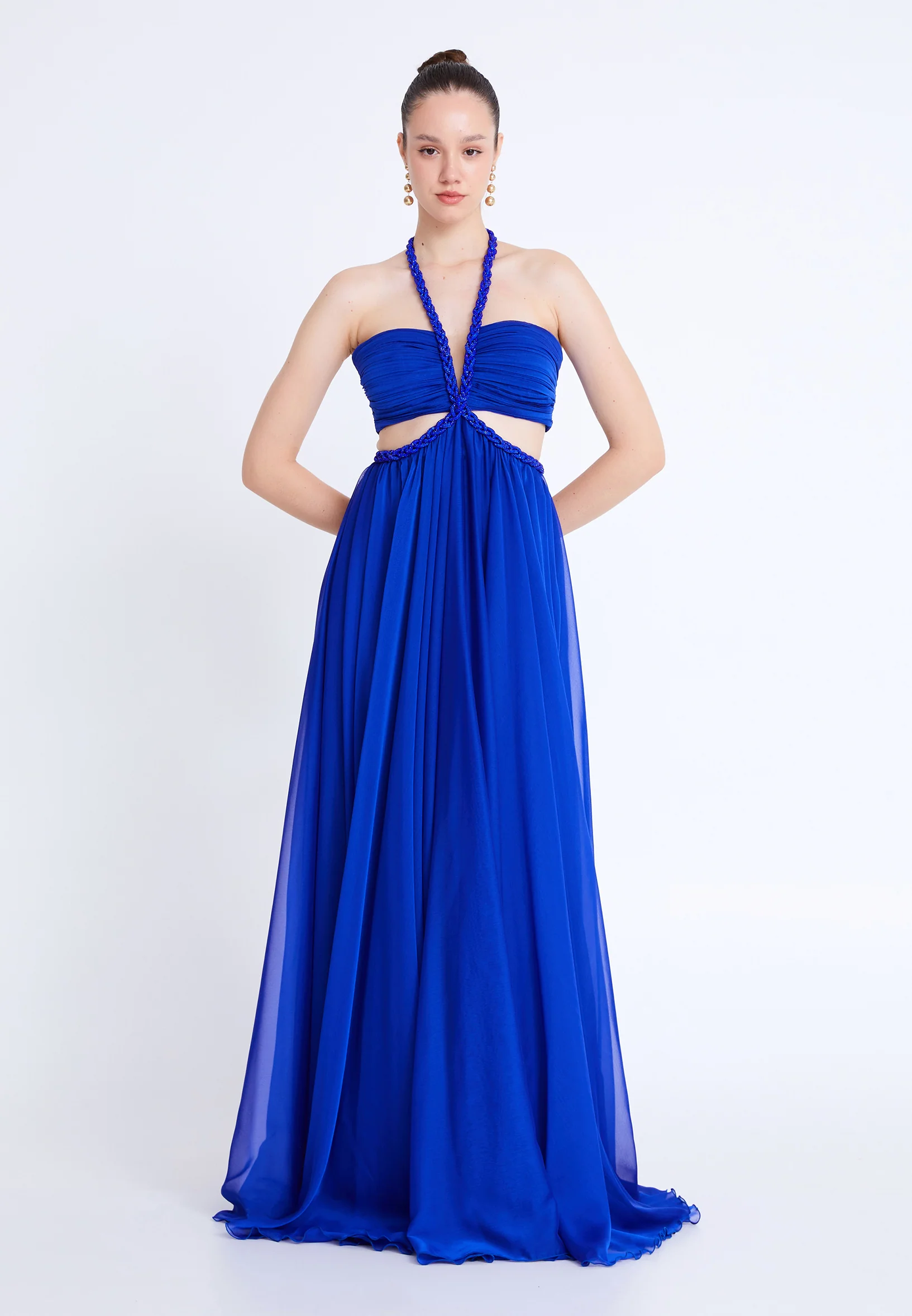 Sleeveless Maxi Tulle Column Regular Prom Dress prl0255 - Image 5