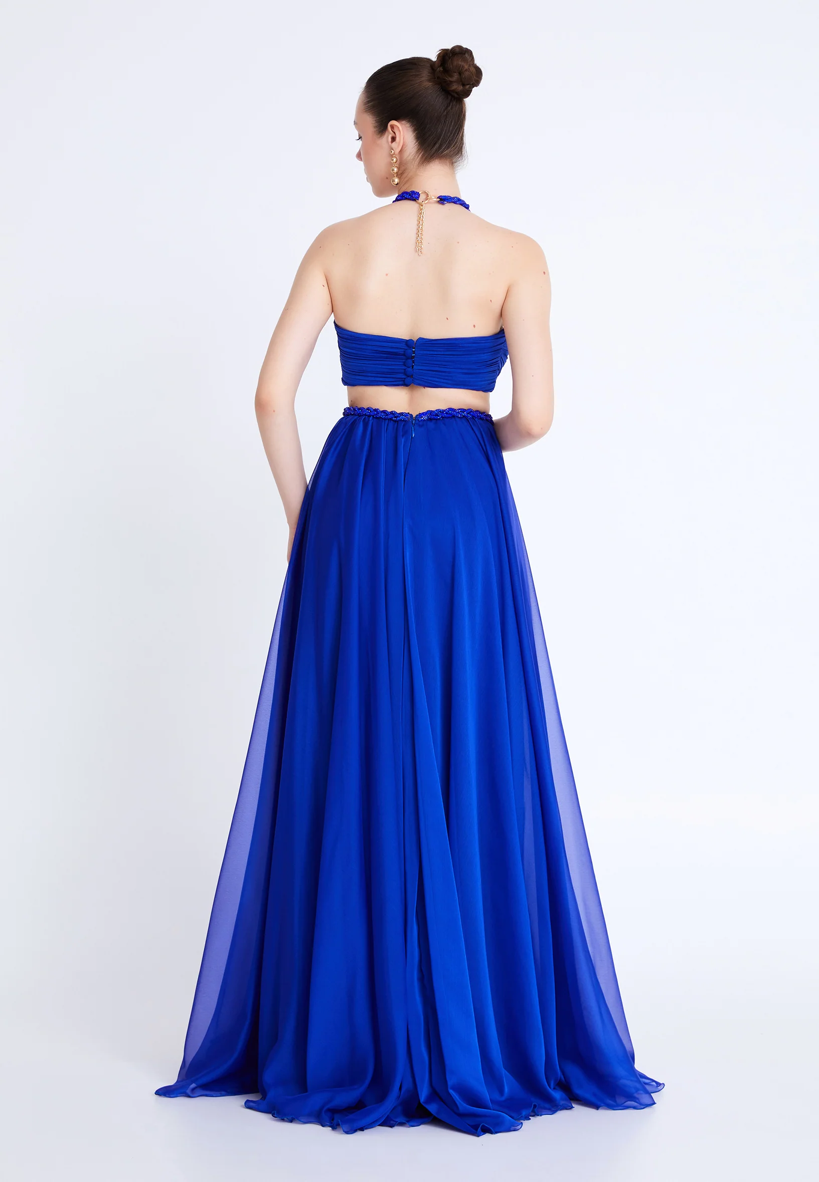 Sleeveless Maxi Tulle Column Regular Prom Dress prl0255 - Image 6