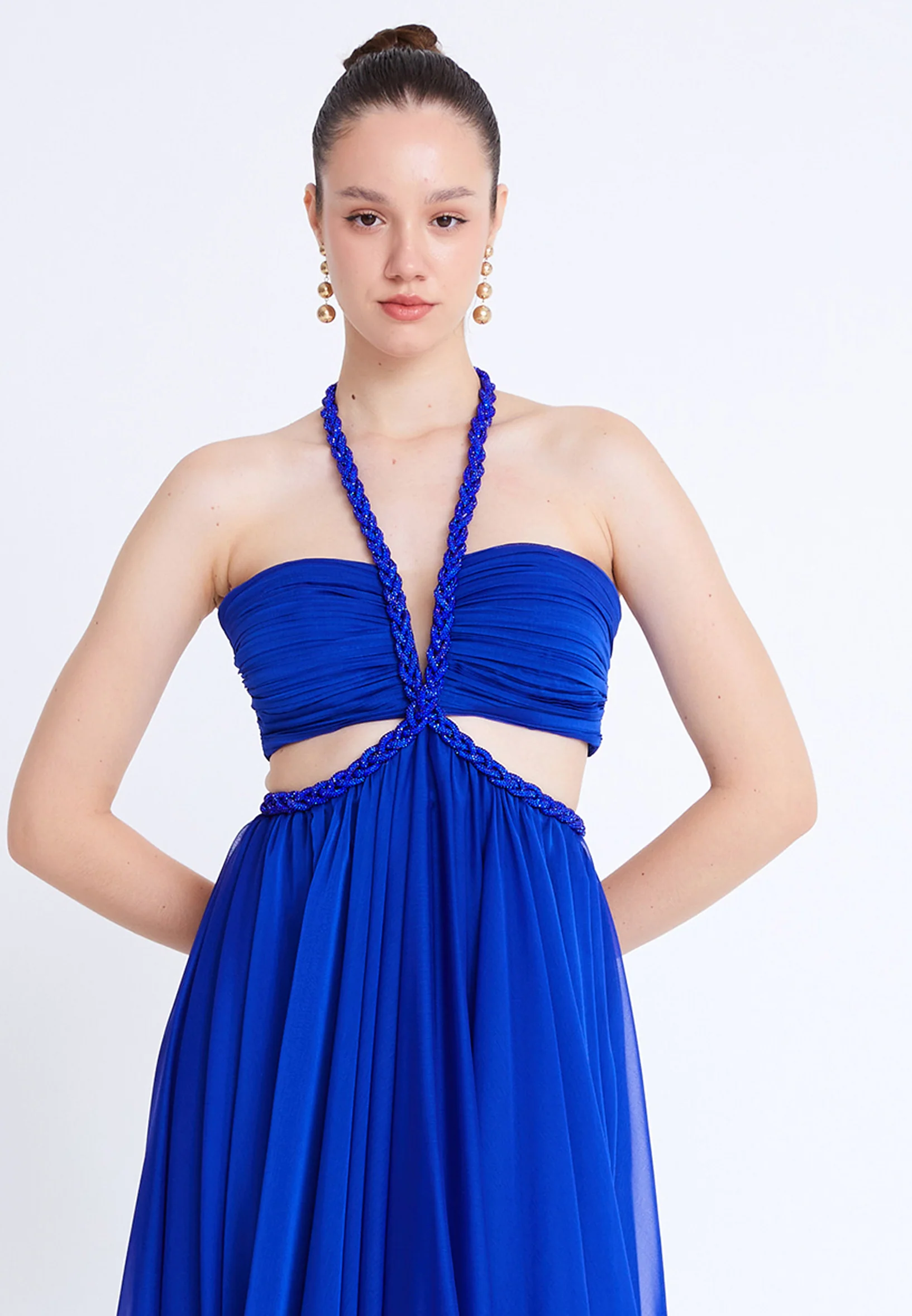 Sleeveless Maxi Tulle Column Regular Prom Dress prl0255 - Image 8