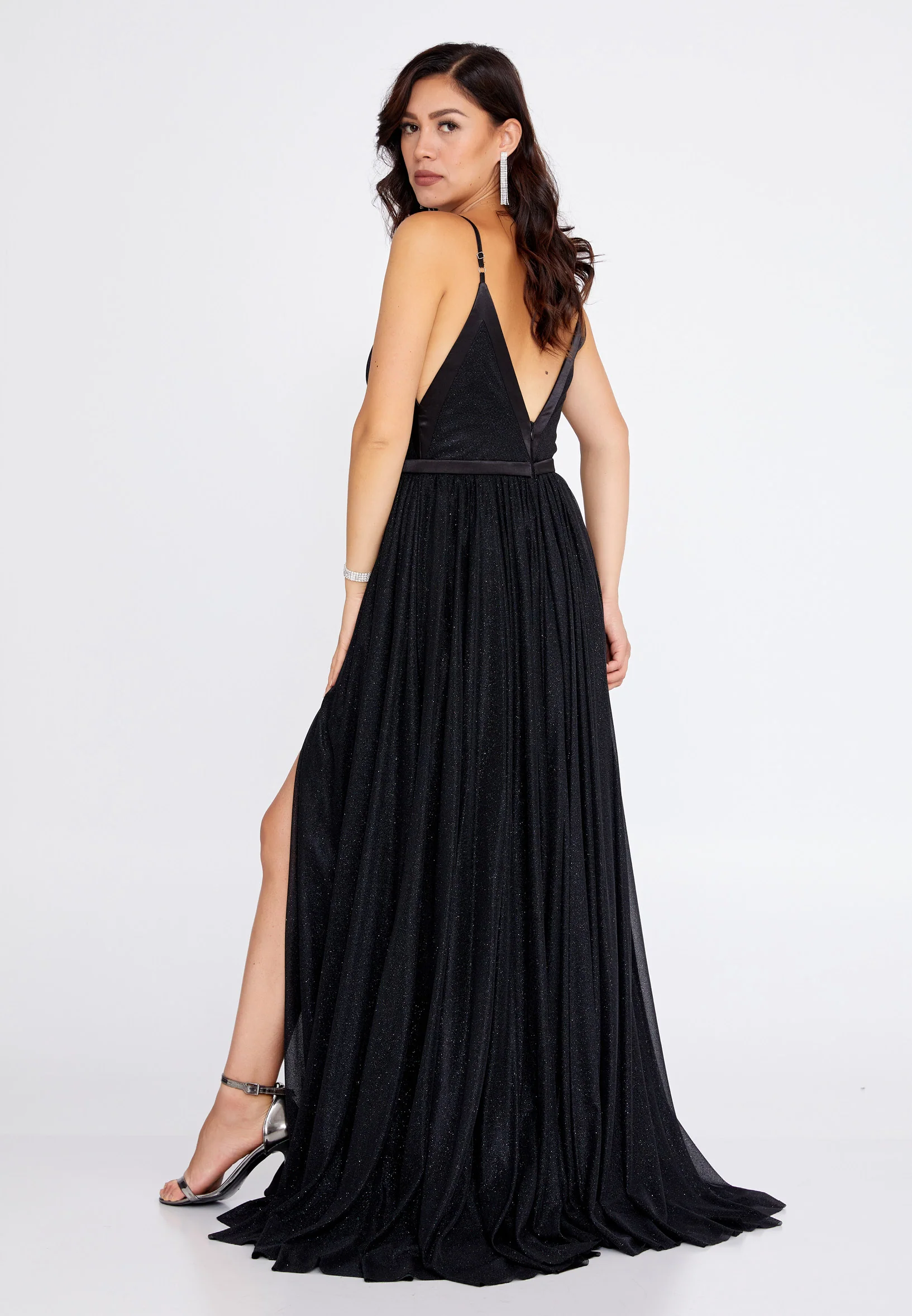 Sleeveless Maxi Tulle Column Regular Wedding Guest Dress pau4244 - Image 2
