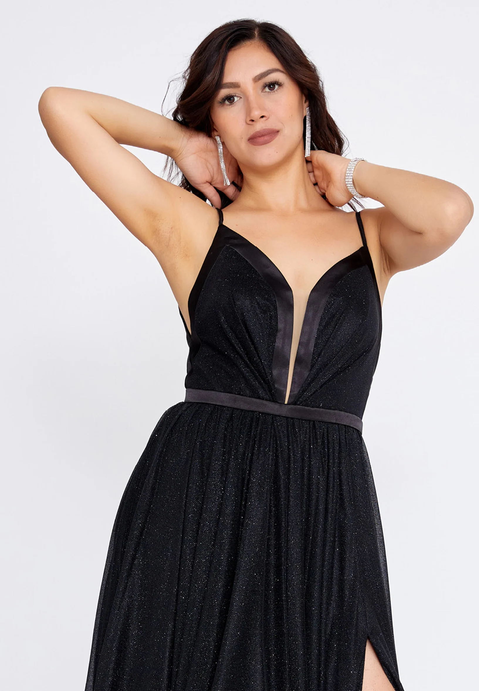 Sleeveless Maxi Tulle Column Regular Wedding Guest Dress pau4244 - Image 4