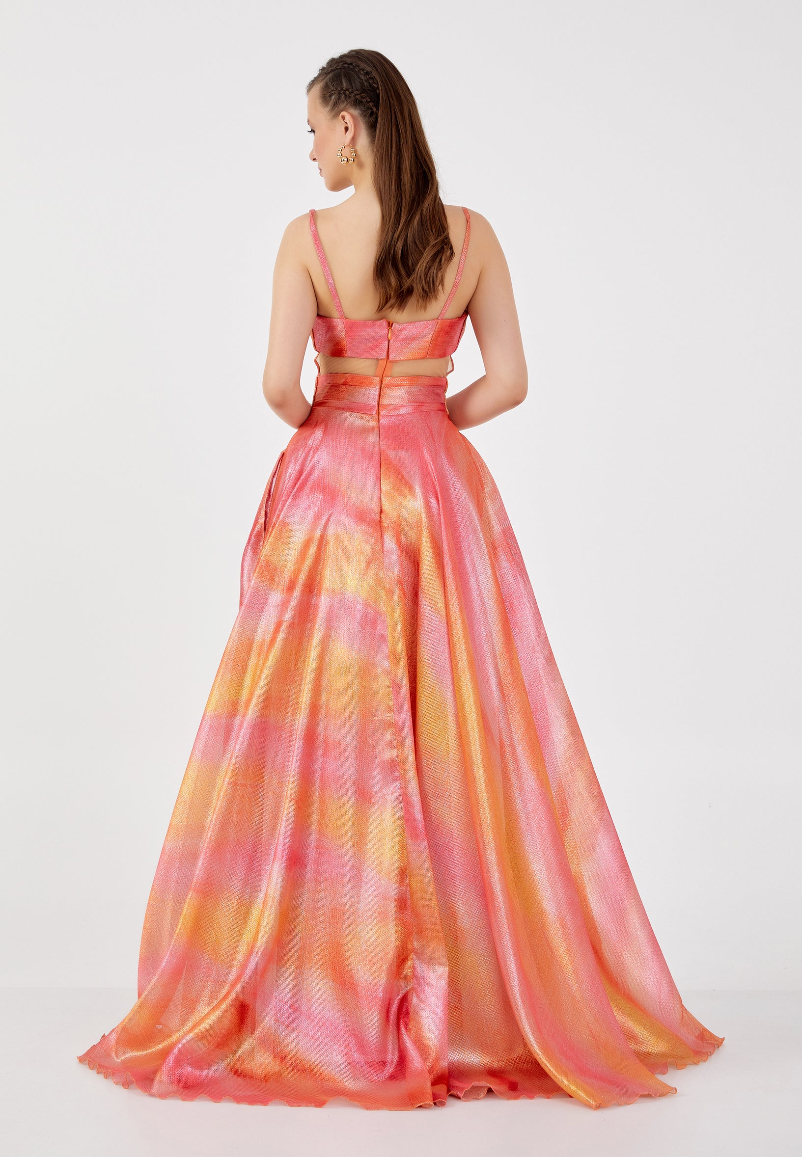 Sleeveless Maxi Tulle Column Regular Wedding Guest Dress prl739 - Image 8