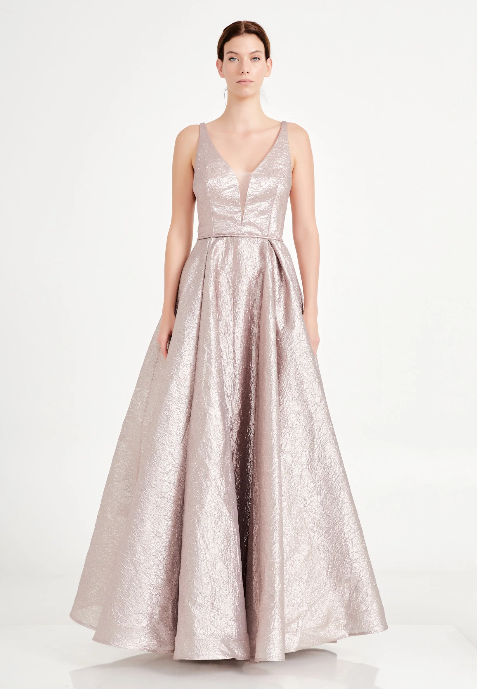 Sleeveless Maxi Tulle Gown Regular Prom Dress ron7002-1 - Image 5