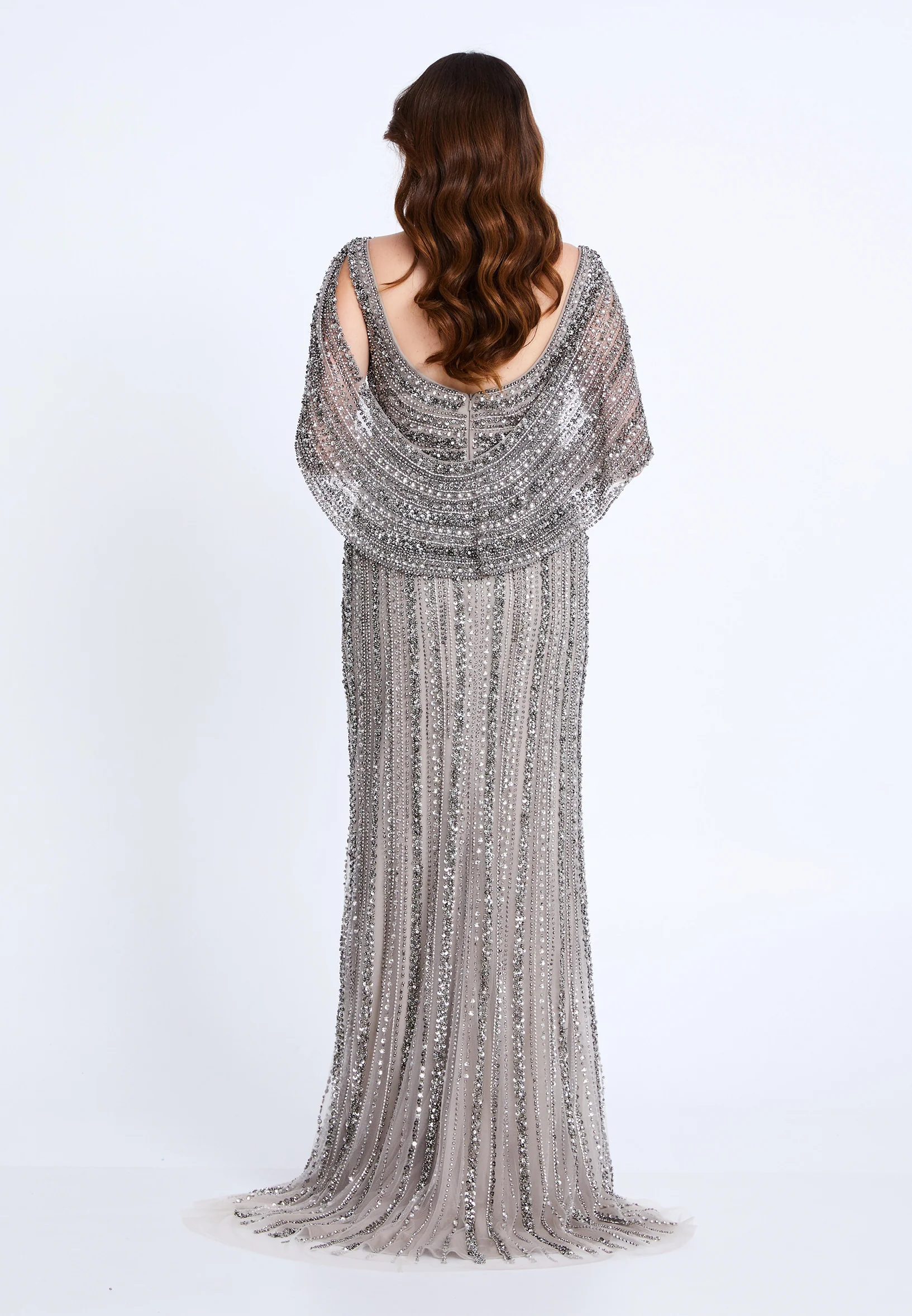 Sleeveless Maxi Tulle Mermaid Regular Prom Dress mti1302 - Image 6