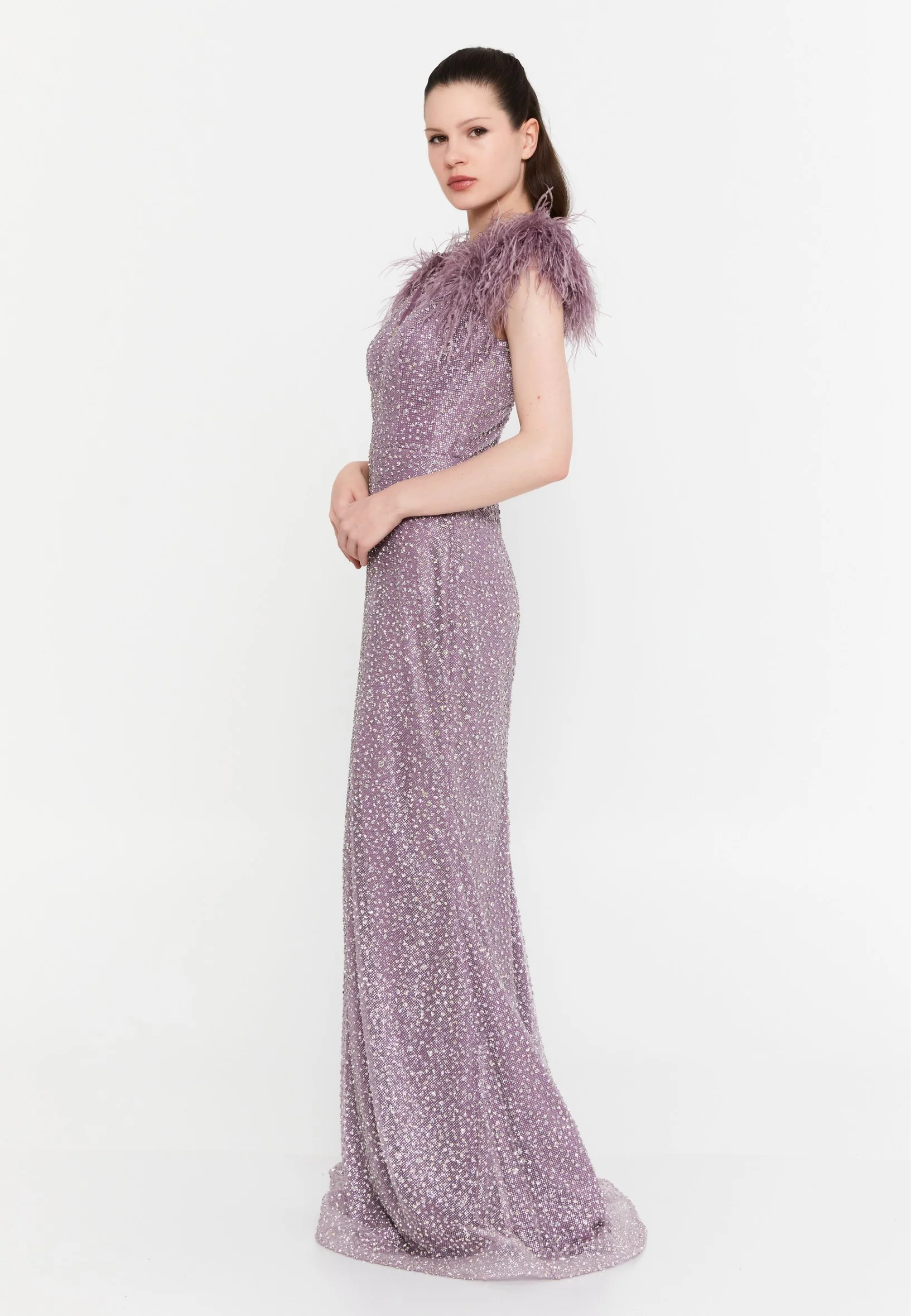 Sleeveless Maxi Tulle Mermaid Regular Wedding Guest Dress aln1691 - Image 19