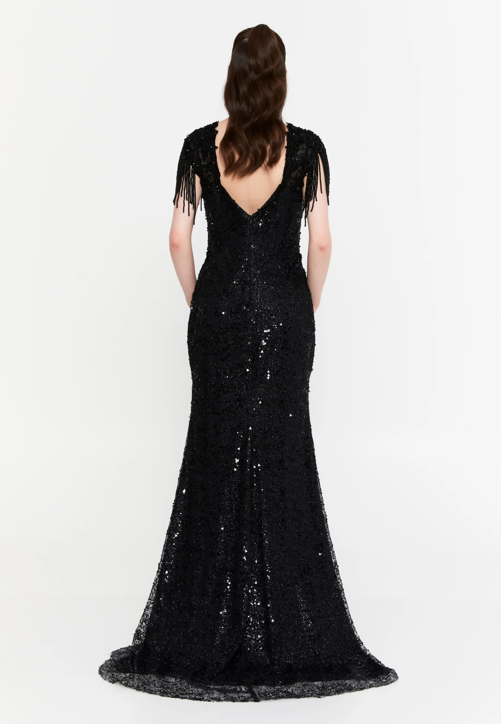 Sleeveless Maxi Tulle Mermaid Regular Wedding Guest Dress aln1891 - Image 2