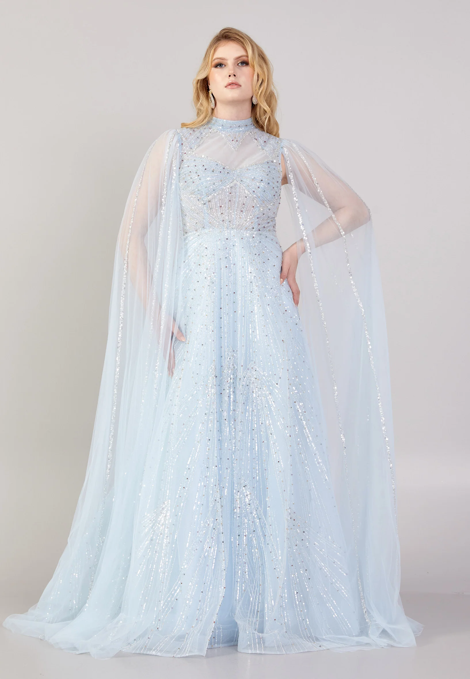 Sleeveless Maxi Tulle Mermaid Regular Wedding Guest Dress mti030109