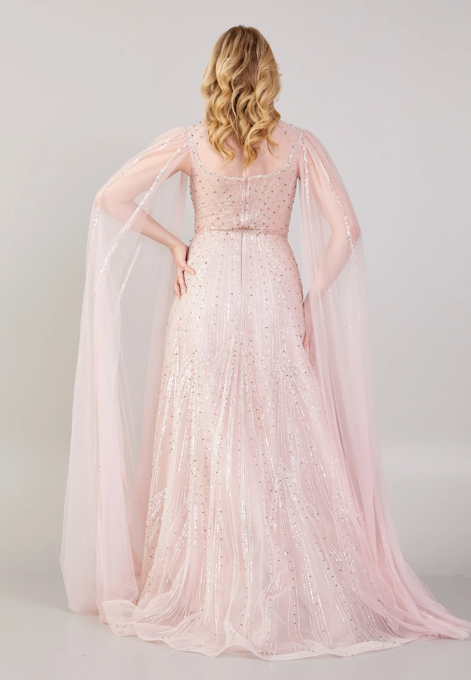 Sleeveless Maxi Tulle Mermaid Regular Wedding Guest Dress mti030109 - Image 10