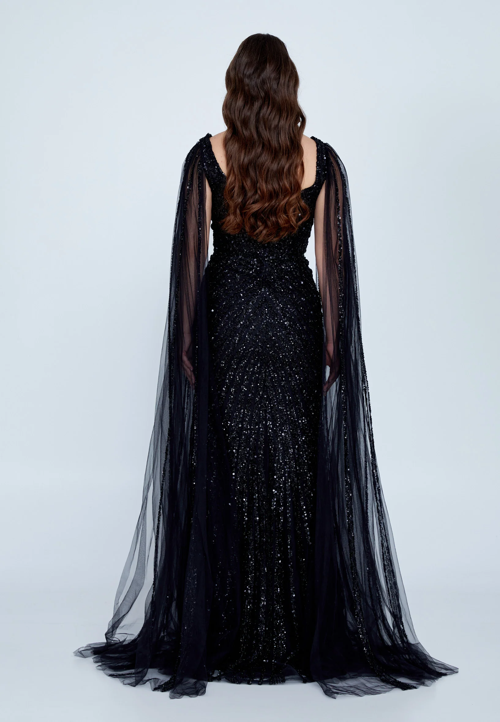 Sleeveless Maxi Tulle Mermaid Regular Wedding Guest Dress mti030113 - Image 6