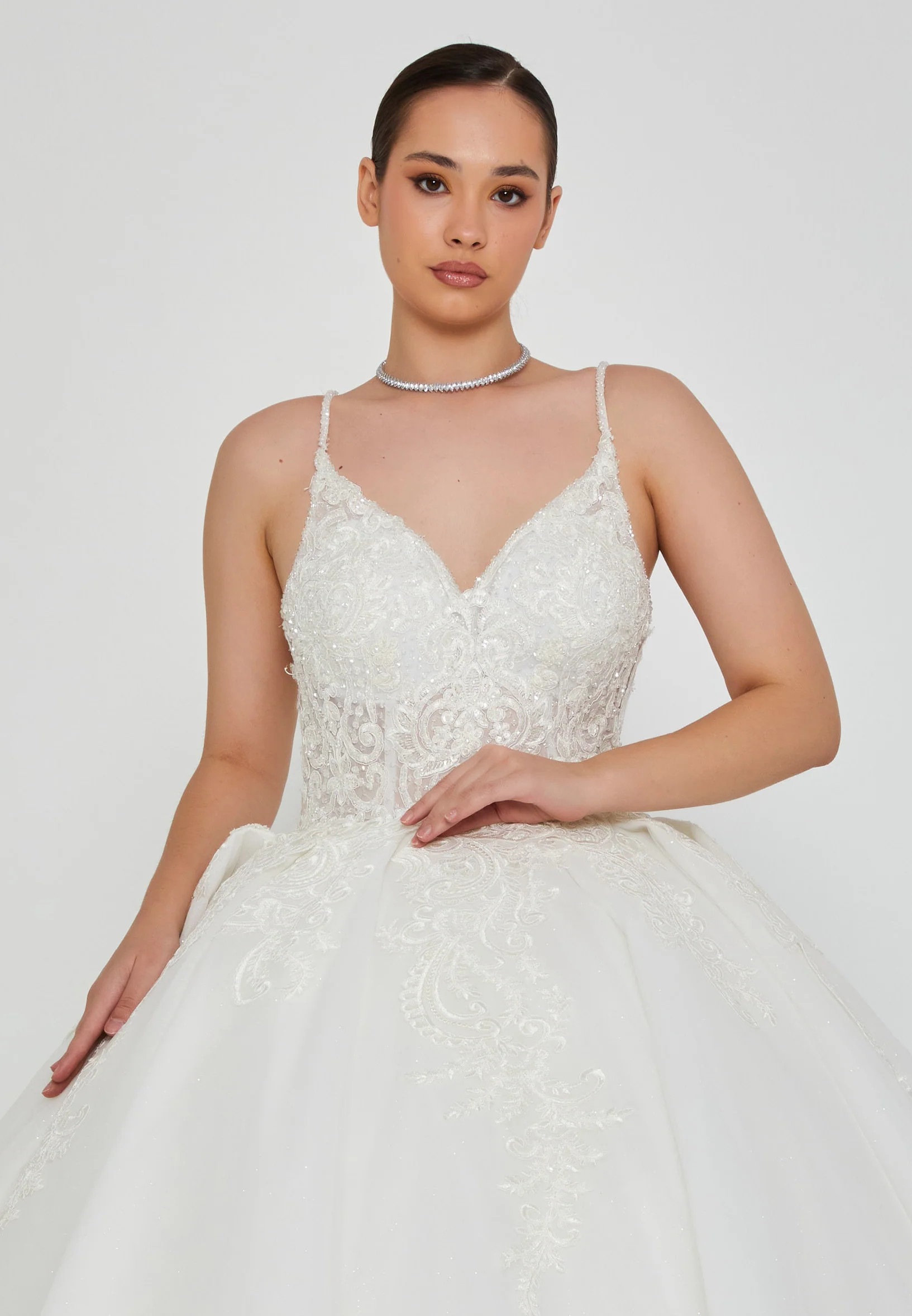 Sleeveless Maxi Tulle Plus Size Wedding Dress blv350175 - Image 7