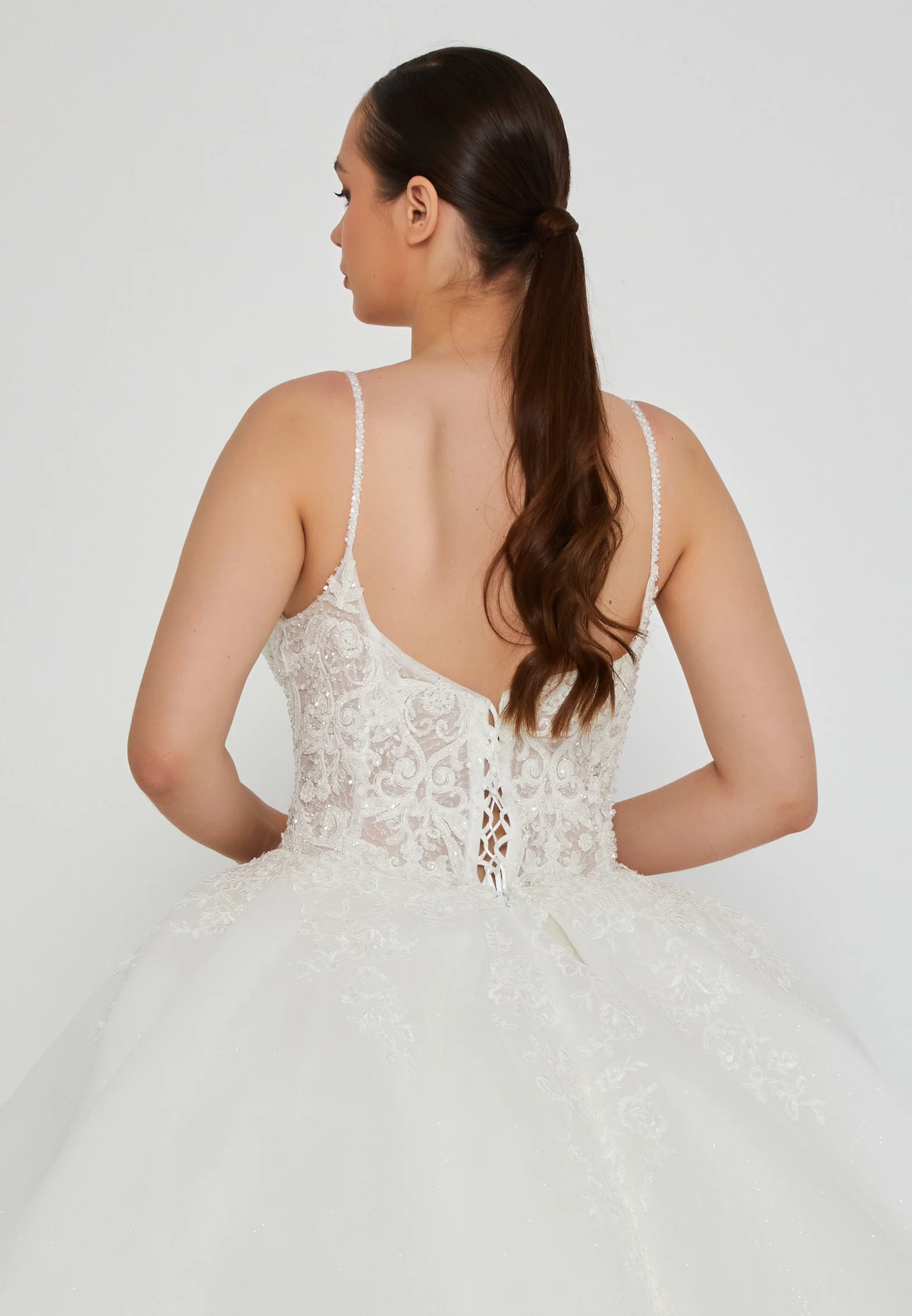 Sleeveless Maxi Tulle Plus Size Wedding Dress blv350180 - Image 3