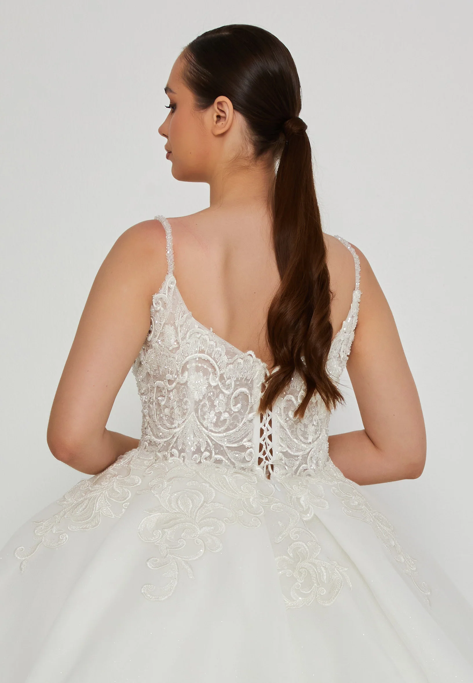 Sleeveless Maxi Tulle Plus Size Wedding Dress blv350199 - Image 4