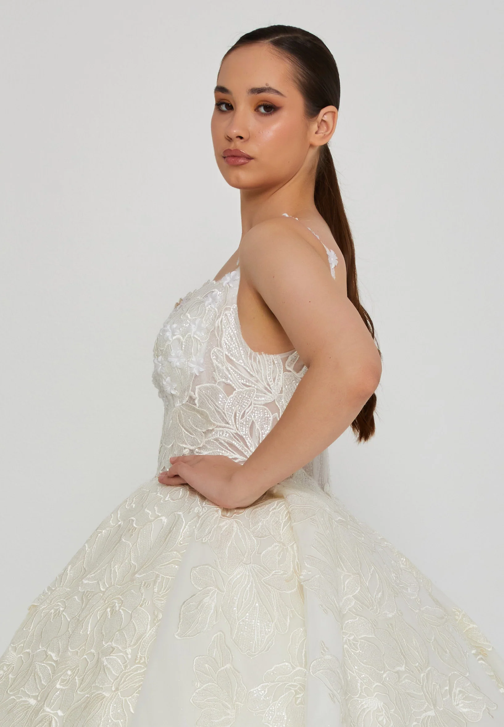 Sleeveless Maxi Tulle Plus Size Wedding Dress blv360038 - Image 2