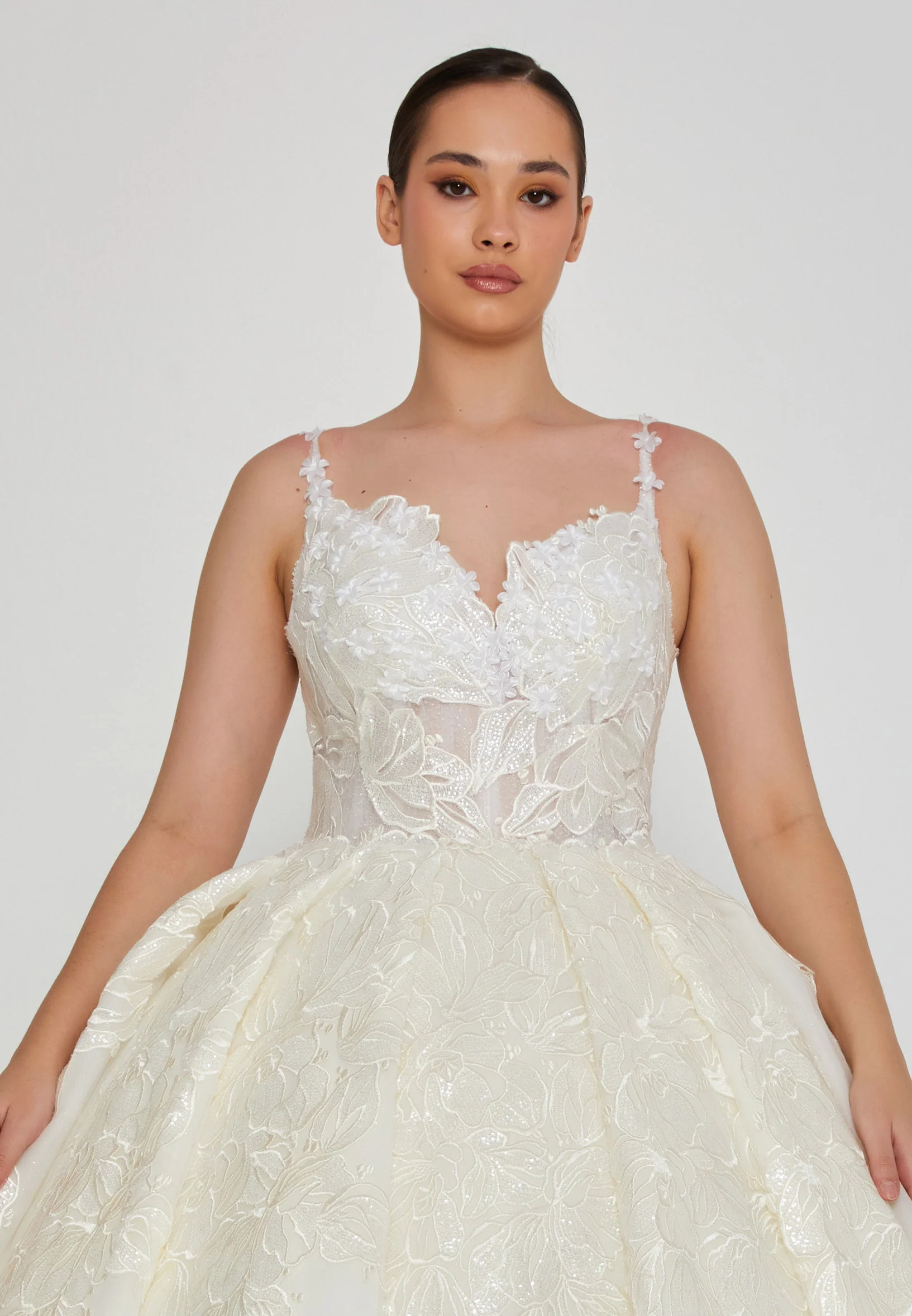 Sleeveless Maxi Tulle Plus Size Wedding Dress blv360038 - Image 7